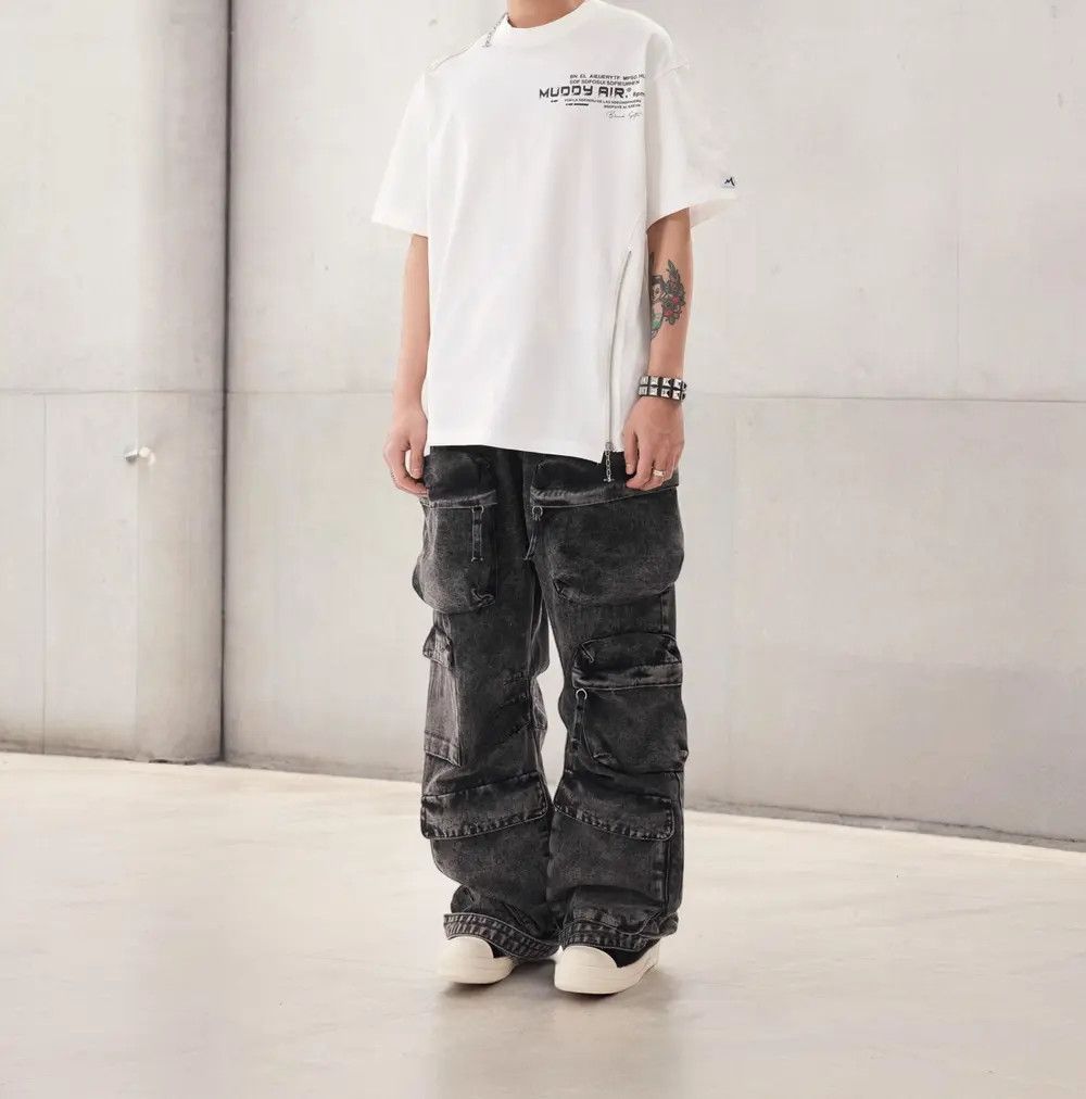 Japanese Brand × Jean Washed Cargo Denim Jeans Size US 30 / EU 46 - 1 Thumbnail