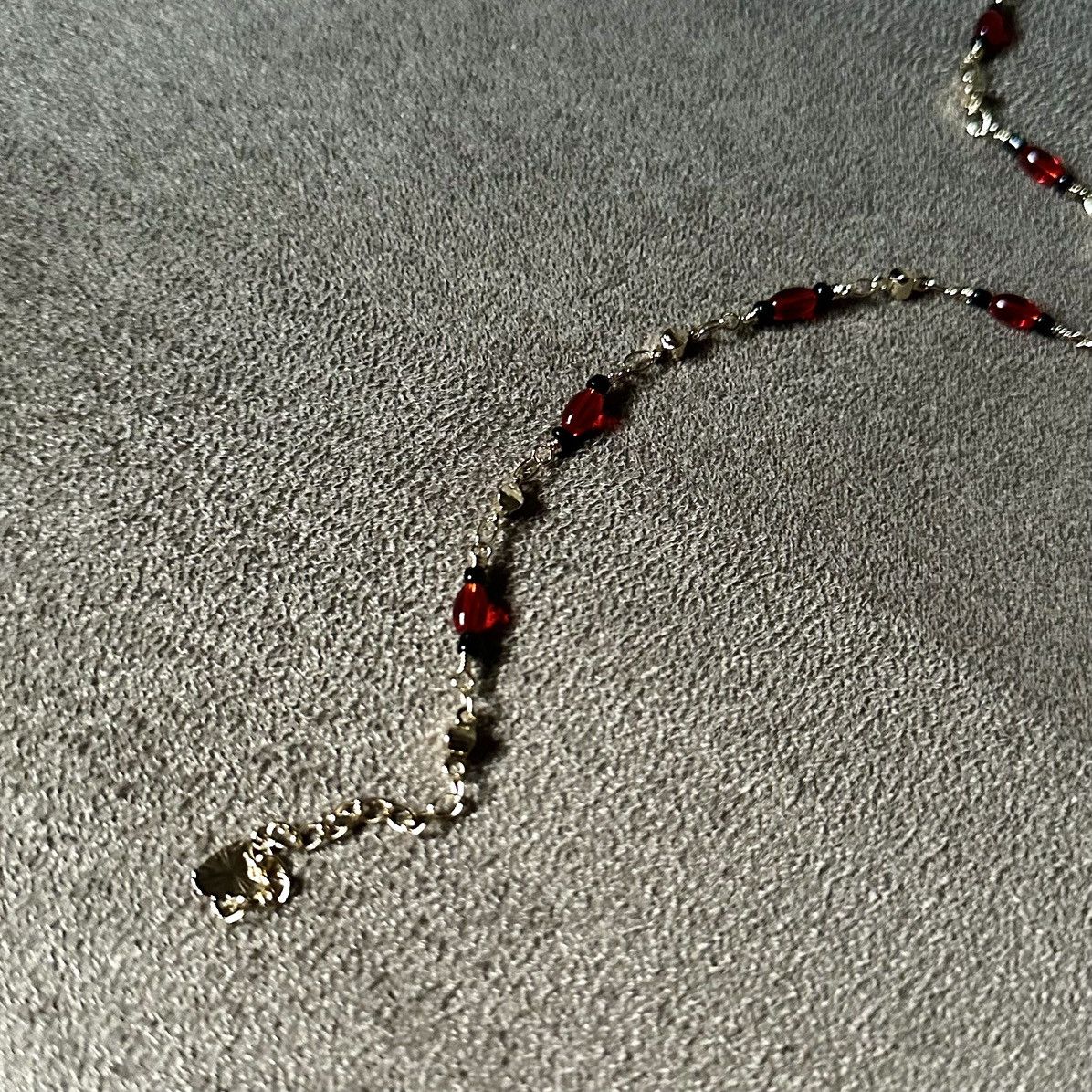 Other 🌿Red Crystal Beads Charm Anklet - 18K Gold🌿 Size ONE SIZE - 4 Thumbnail