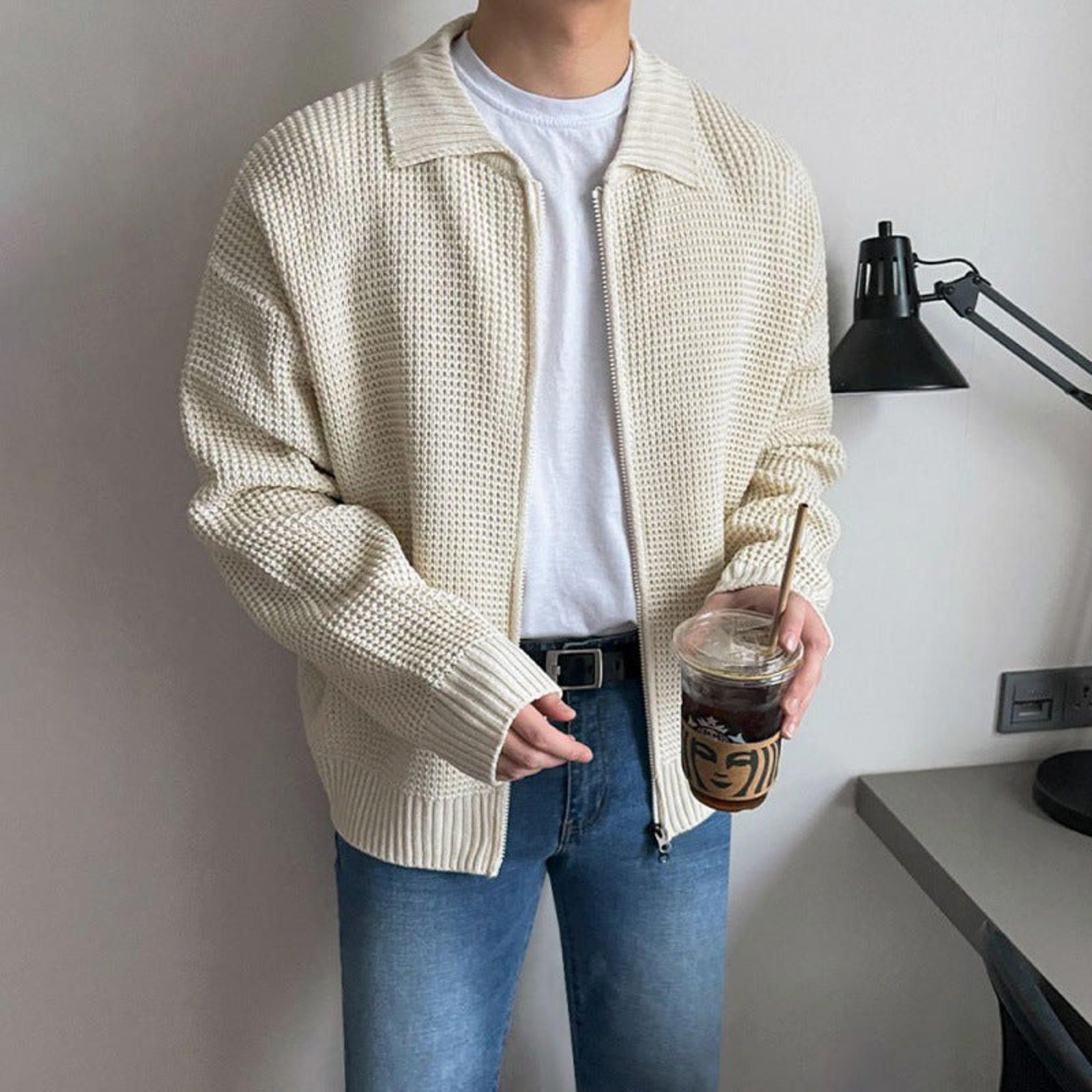 Vintage Knit Zip-Up Cardigan Sweaters Size US M / EU 48-50 / 2 - 4 Thumbnail