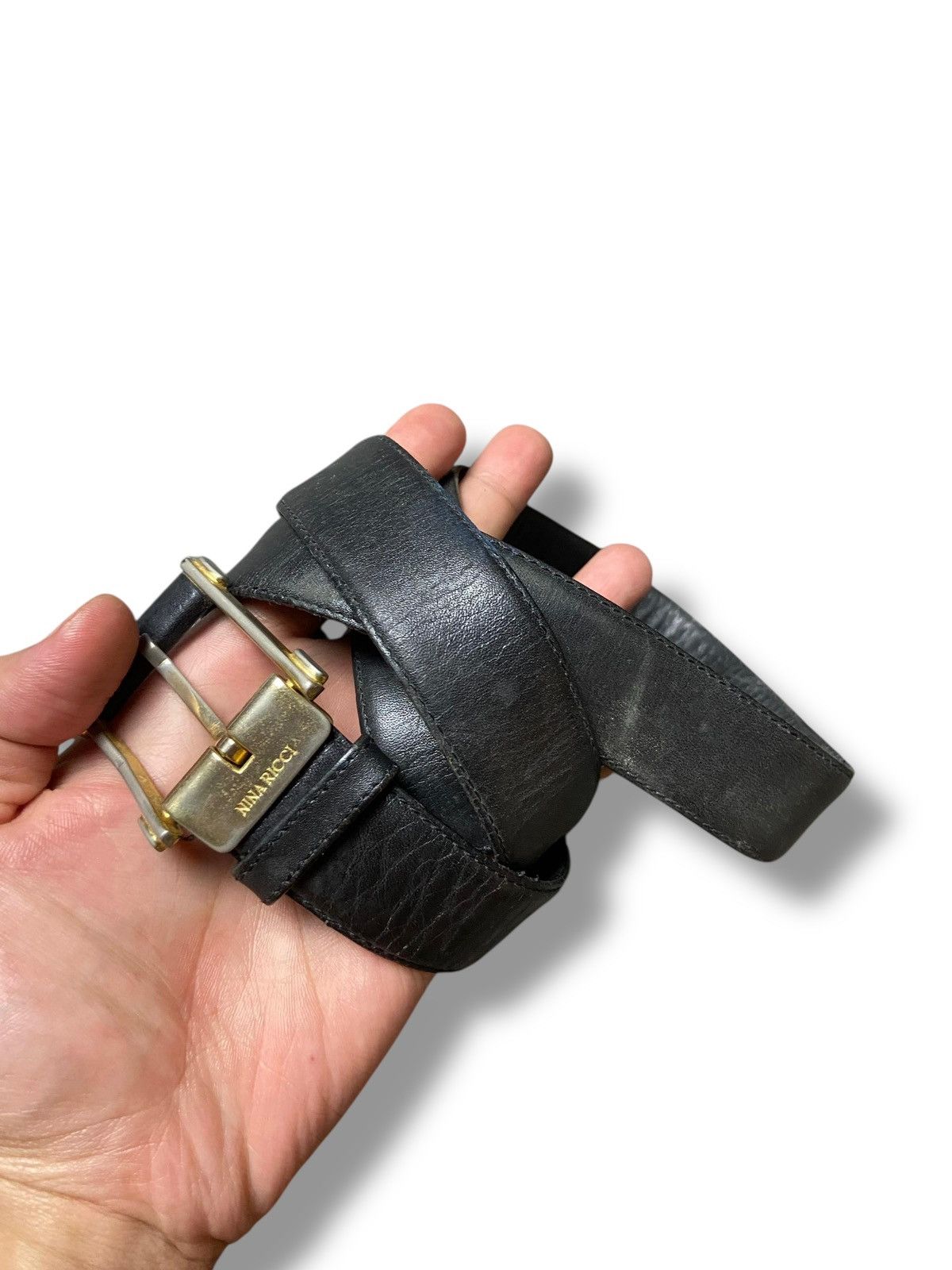 Japanese Brand NINA RICCI Genuine Leather Belt (142) Size 38 - 1 Thumbnail