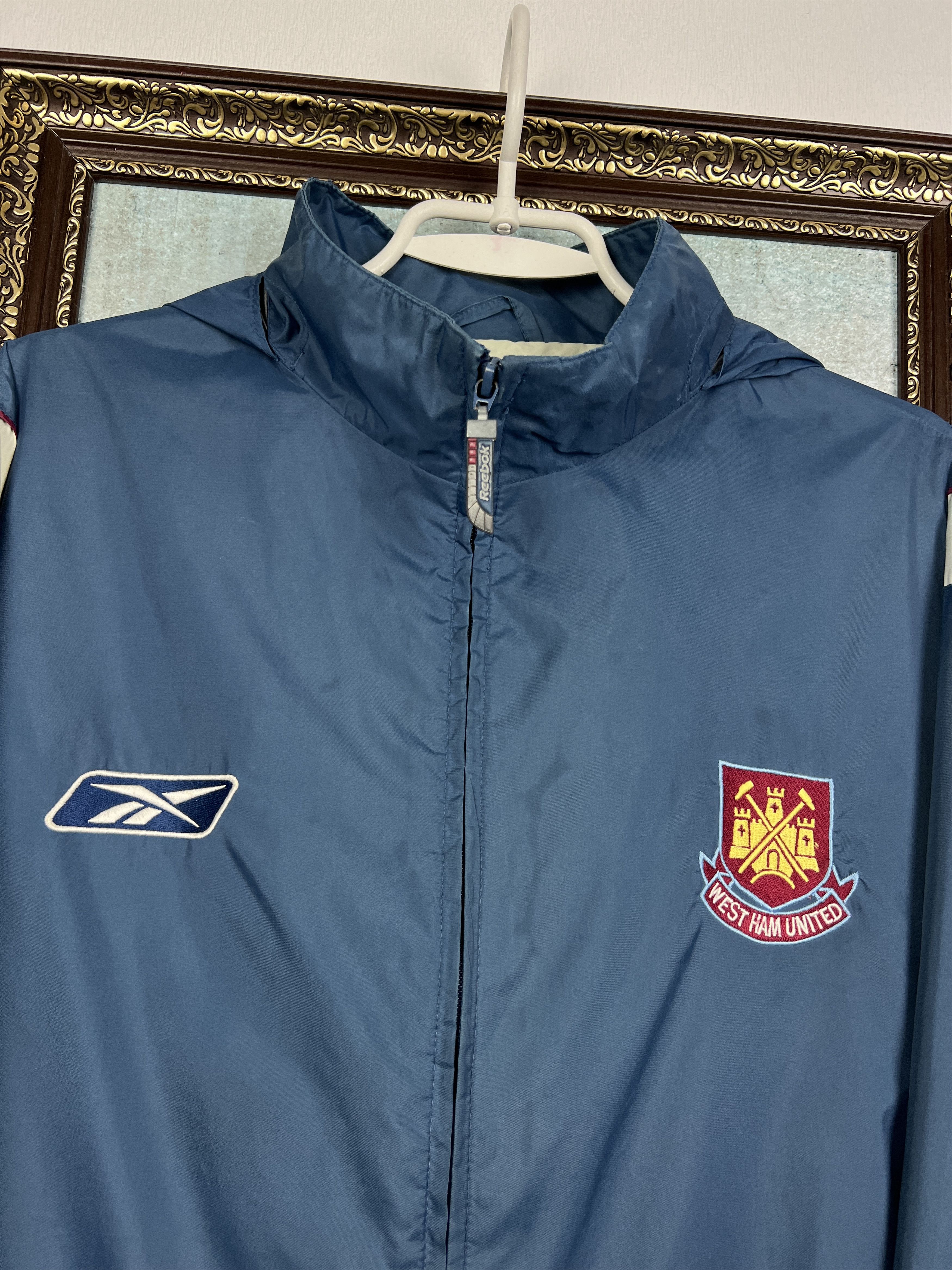 Reebok West Ham United Football Jacket Soccer Track Top Windbreaker Size US XL / EU 56 / 4 - 3 Thumbnail