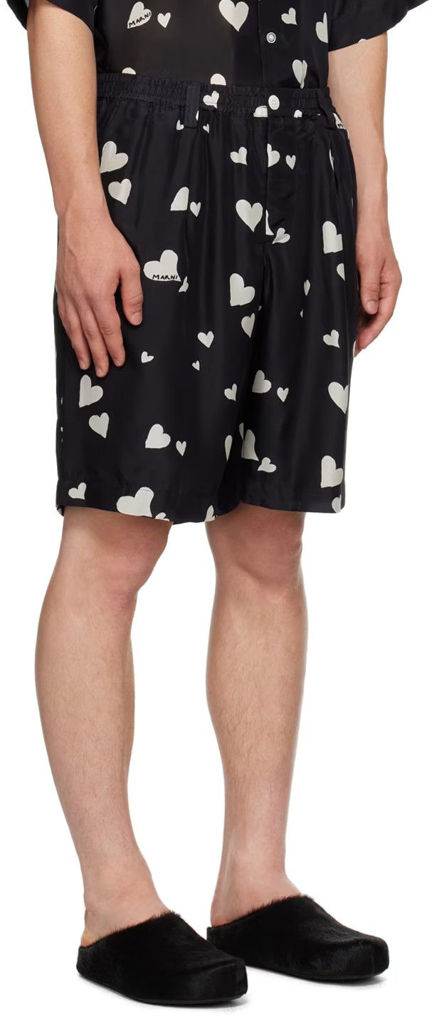 Marni o1w1db10125 Bunch Of Hearts Shorts in Black Size US 30 / EU 46 - 2 Thumbnail