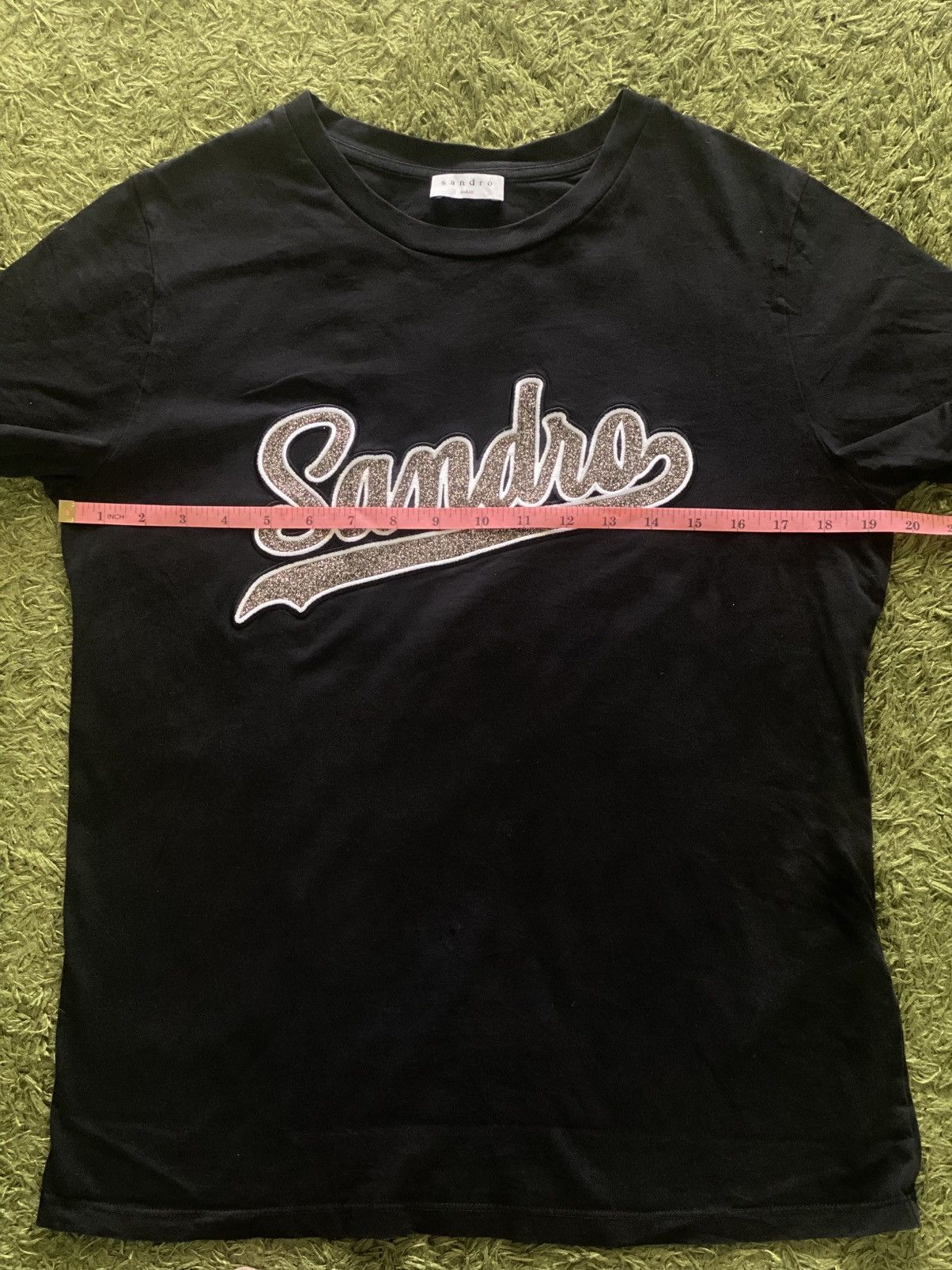 Sandro × Wrangler Sandro Paris Glitter Logo T-Shirt Size M / US 6-8 / IT 42-44 - 6 Thumbnail