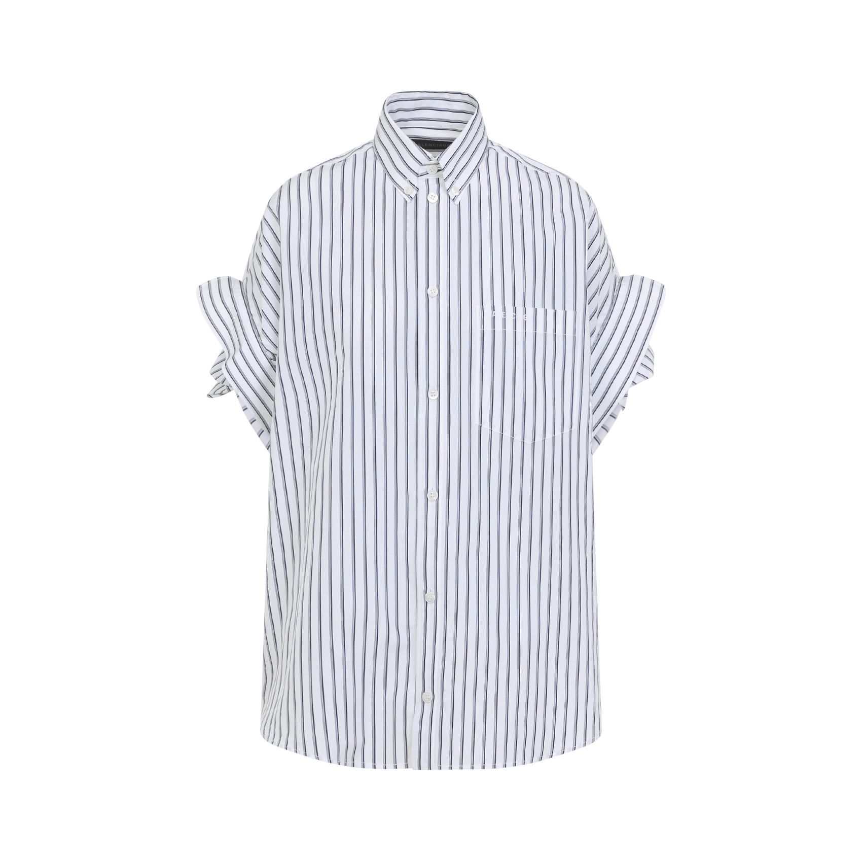 Balenciaga Balenciaga Tucked Sleeve Shirt Size S / US 4 / IT 40 - 1 Thumbnail