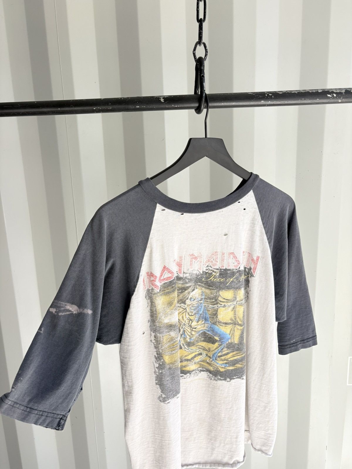 Band Tees Vintage Iron Maiden Shirt Faded Distressed Grunge Band Size US XL / EU 56 / 4 - 4 Thumbnail