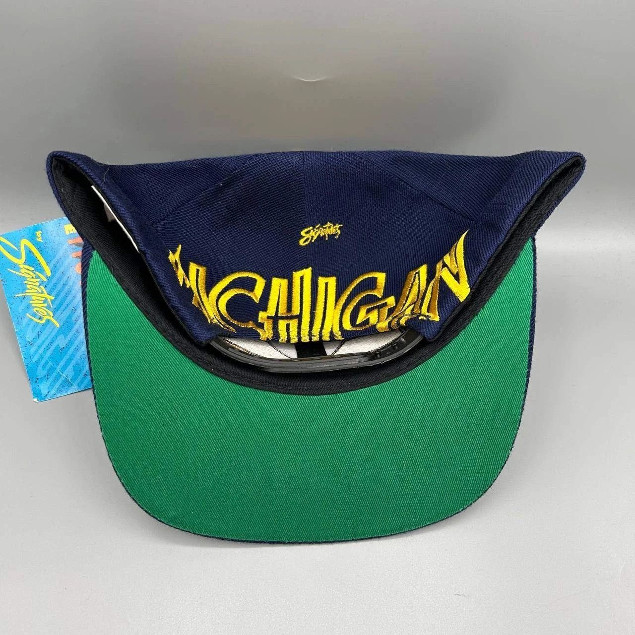 Signatures Vintage Michigan Wolverines Hat Big Logo Blockhead Snap Back Size ONE SIZE - 8 Thumbnail