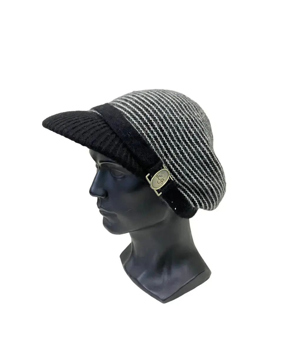 Japanese Brand Japanese Brand Lulu Guinness Striped Design Beanie Cap Size ONE SIZE - 1 Thumbnail