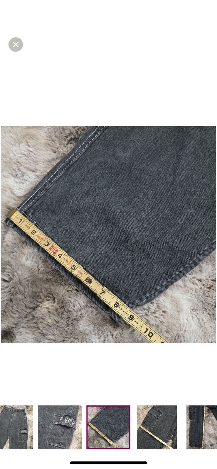 Obey Y2K OBEY Charcoal Black Wash Cargo Straight Wide Pants 30x30 Size US 30 / EU 46 - 4 Thumbnail