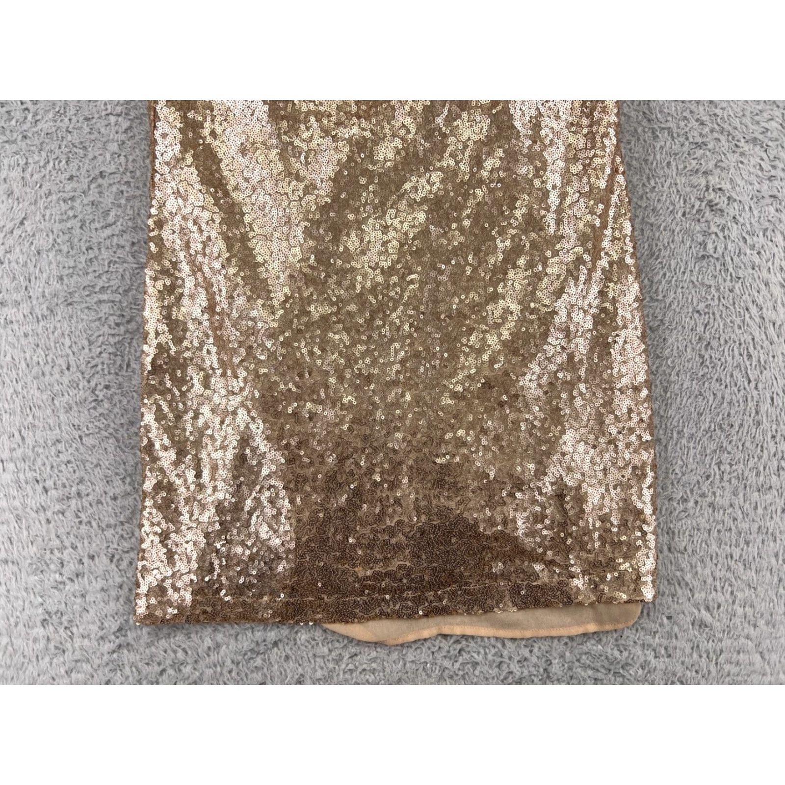 Vintage Free Press Dress Womens Small Gold Sequin Polyester Lined Cocktail Micro 32" len Size S / US 4 / IT 40 - 5 Thumbnail