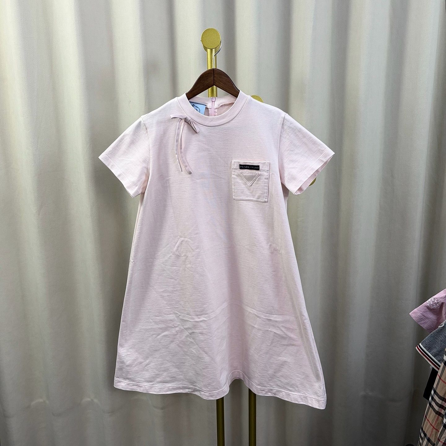 Prada Prada Pink Cotton Mini Dress Size 42 Size M / US 6-8 / IT 42-44 - 1 Thumbnail