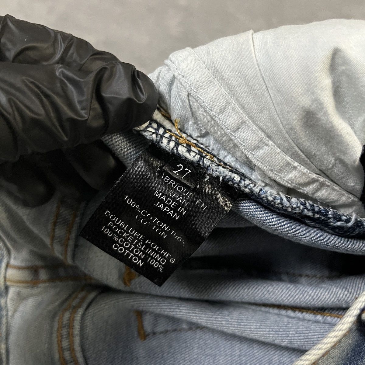 Japanese Brand 2000s Balmain - Destroyed Denim Side Stripe Detail Luxury Size US 27 - 7 Thumbnail