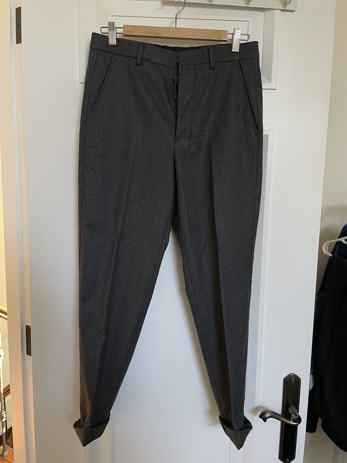 image of Ami100% Wool Causal Pants in Grey, Men's (Size 29)