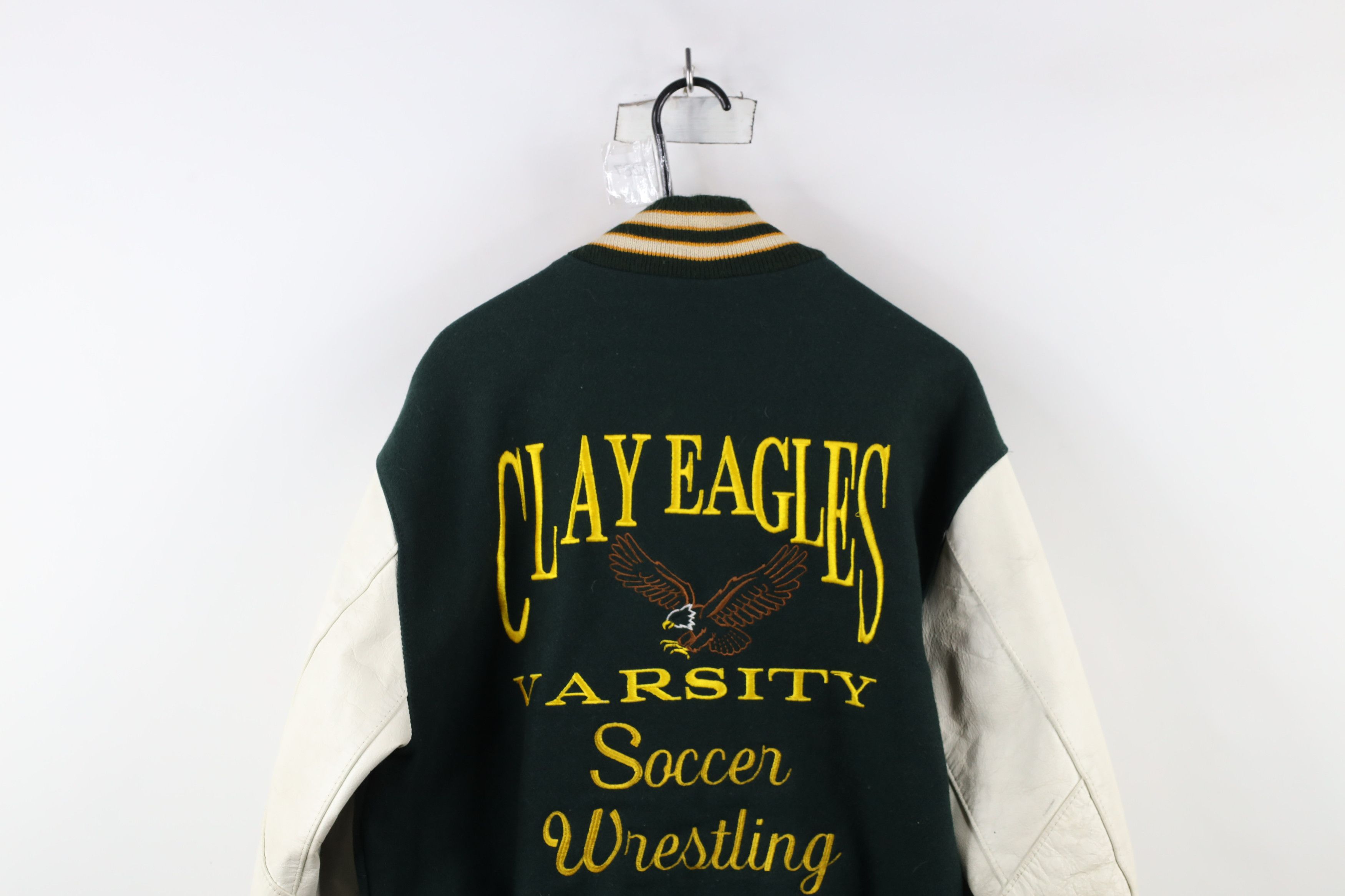 Vintage Vintage Y2K Eagles Wool Leather Varsity Letterman Jacket USA Size US L / EU 52-54 / 3 - 15 Thumbnail
