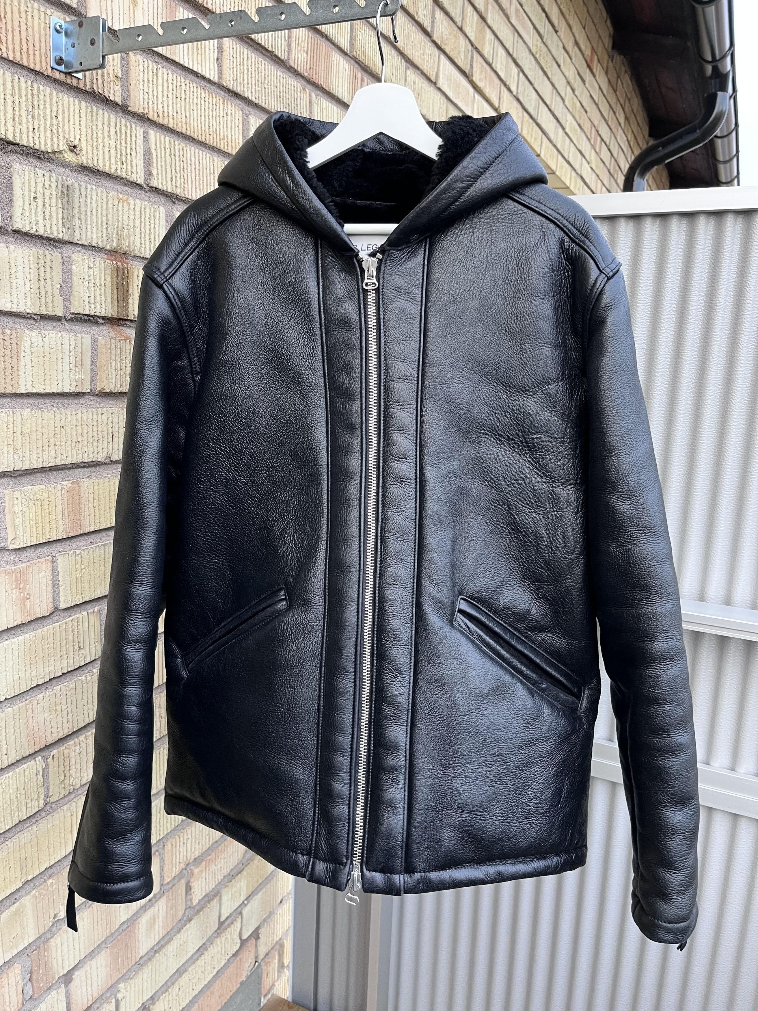 image of Shearling Leather Jacket Our Legacy Size 50 in Black, Men's