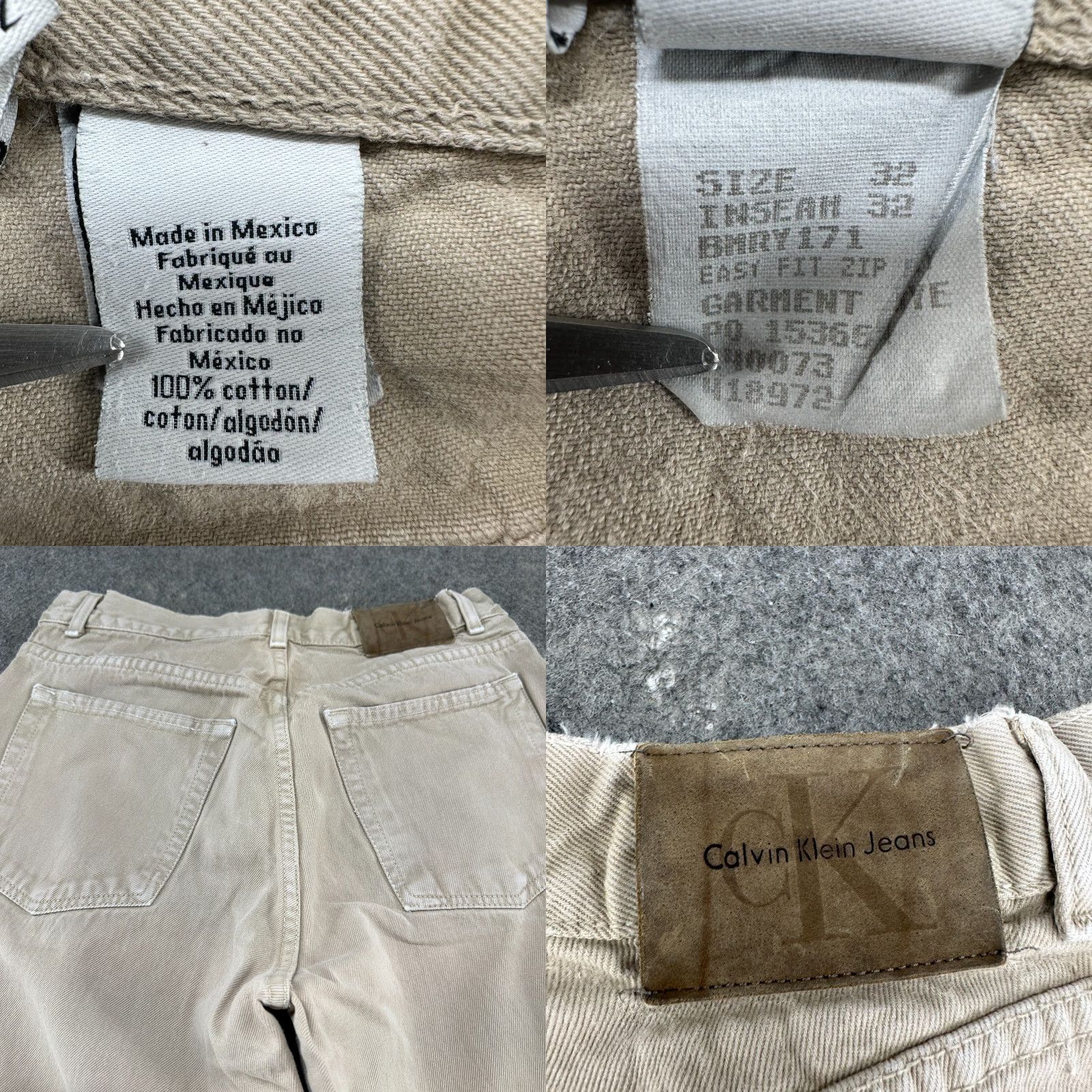 Calvin Klein VINTAGE Calvin Klein Jeans Mens 32x32 Beige Easy Fit Straight Relaxed Khaki Y2K Size US 32 / EU 48 - 9 Thumbnail