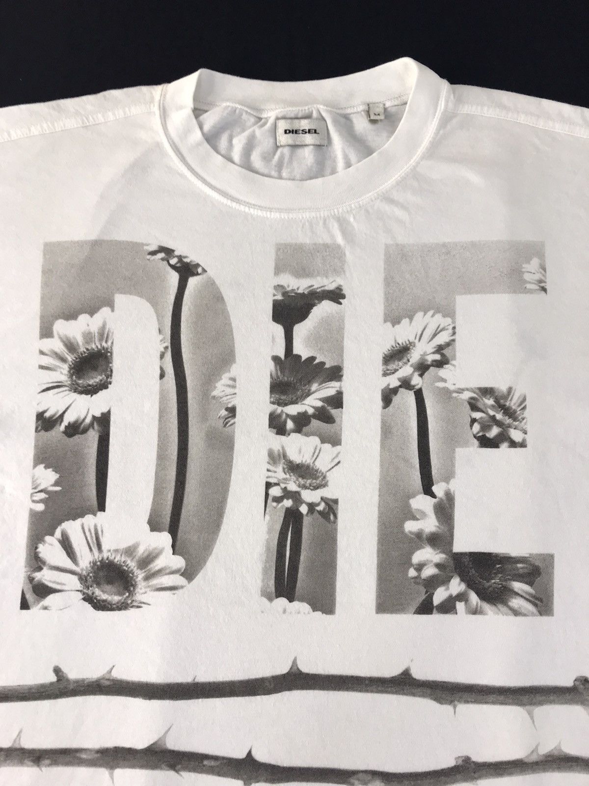 Diesel Hype Diesel Spell Out Floral Art Motif Tee Size US L / EU 52-54 / 3 - 4 Thumbnail