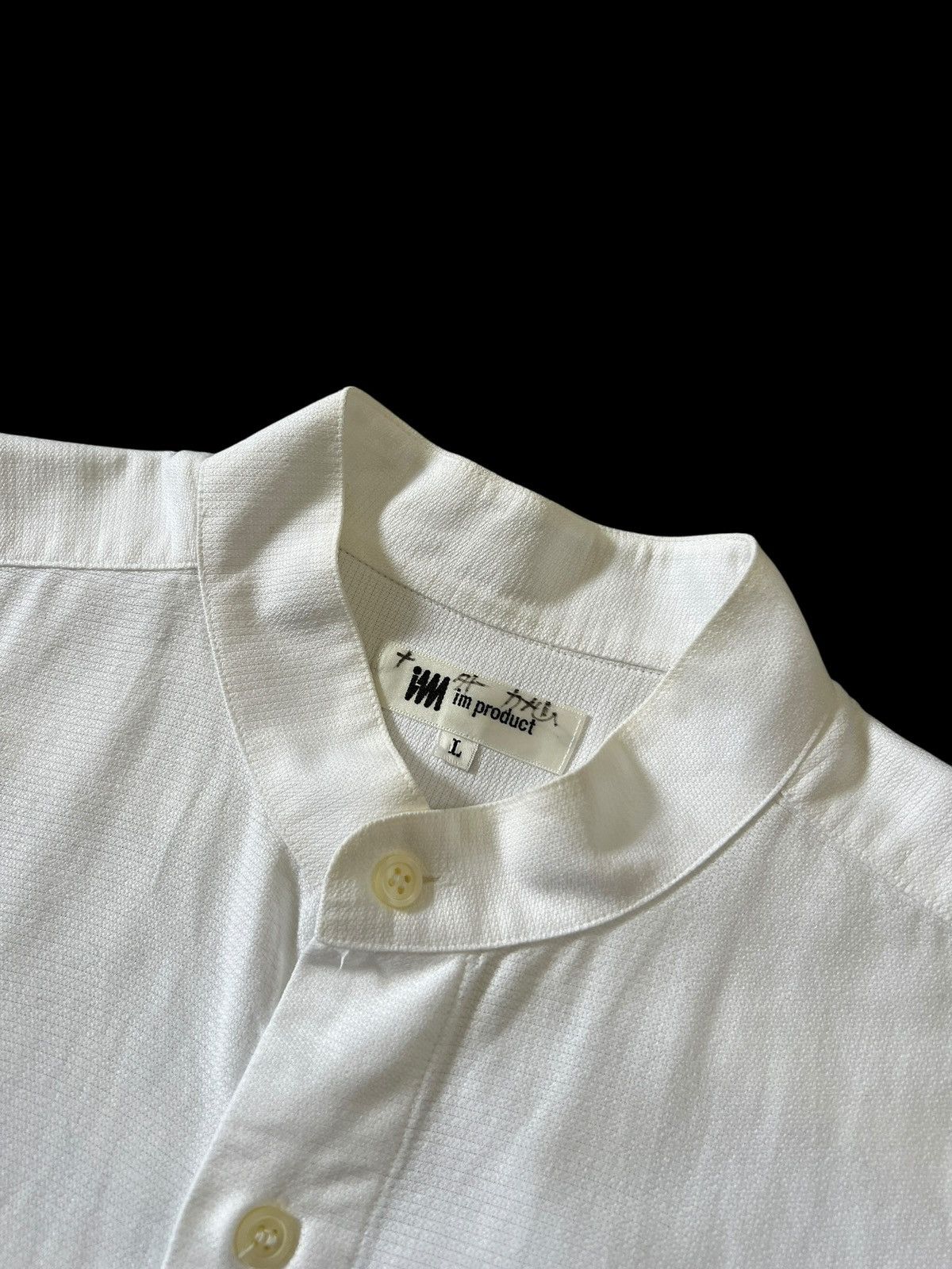 Issey Miyake 1980s Issey Miyake Mandarin Collar Textured Button Up Shirt Size US XL / EU 56 / 4 - 4 Thumbnail