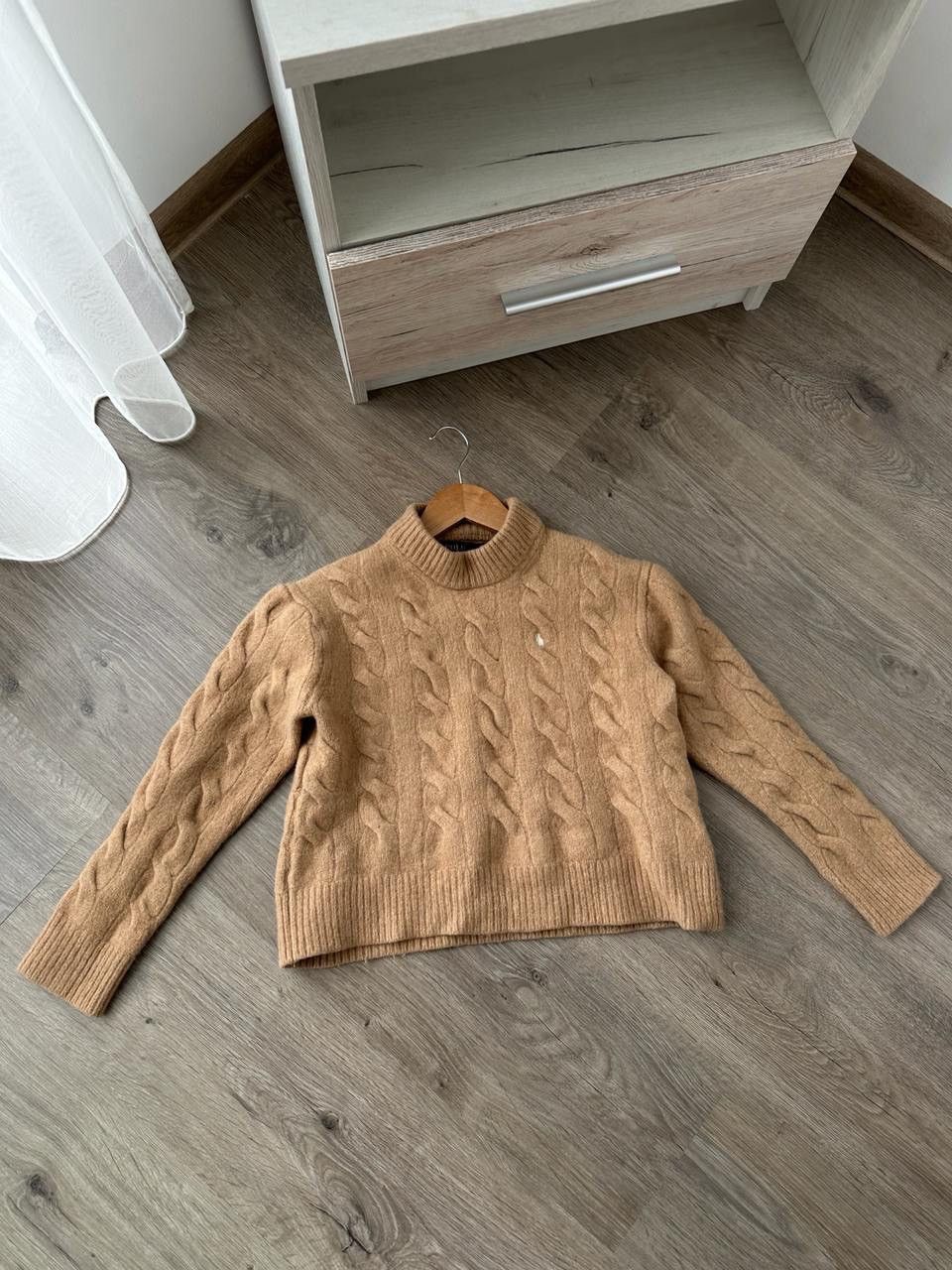 Polo Ralph Lauren × Vintage Vintage Polo Ralph Lauren Beige Cable Knit Sweater Size US XXS / EU 40 - 2 Thumbnail