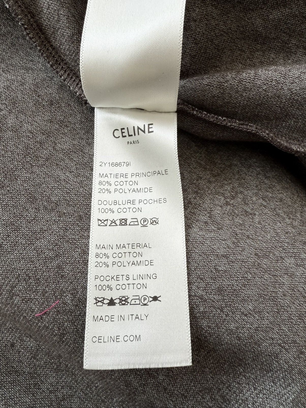 Celine × Hedi Slimane Celine Cotton-Blend Brown Velour Track Jacket - M Size US M / EU 48-50 / 2 - 6 Thumbnail