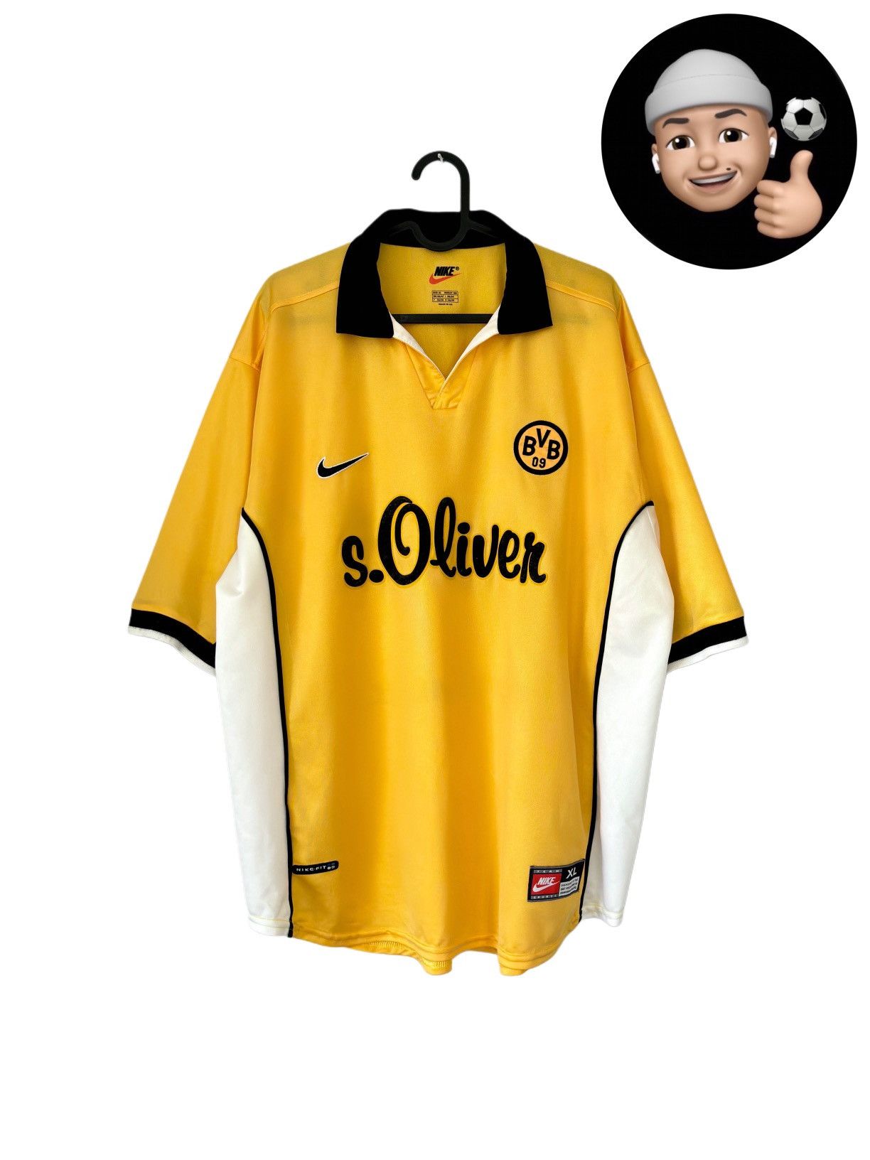 Nike × Vintage 1998 2000 BVB Borussia Dortmund Nike Vintage Soccer Jersey Size US XL / EU 56 / 4 - 1 Thumbnail