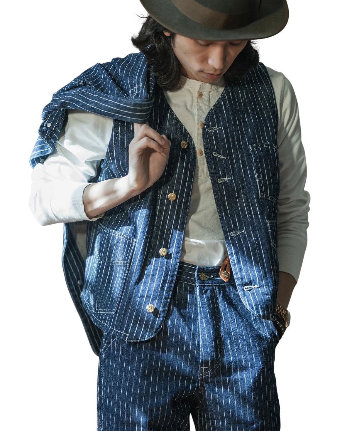 Vintage Houston Wabash Workwear Vest Size US L / EU 52-54 / 3 - 1 Thumbnail