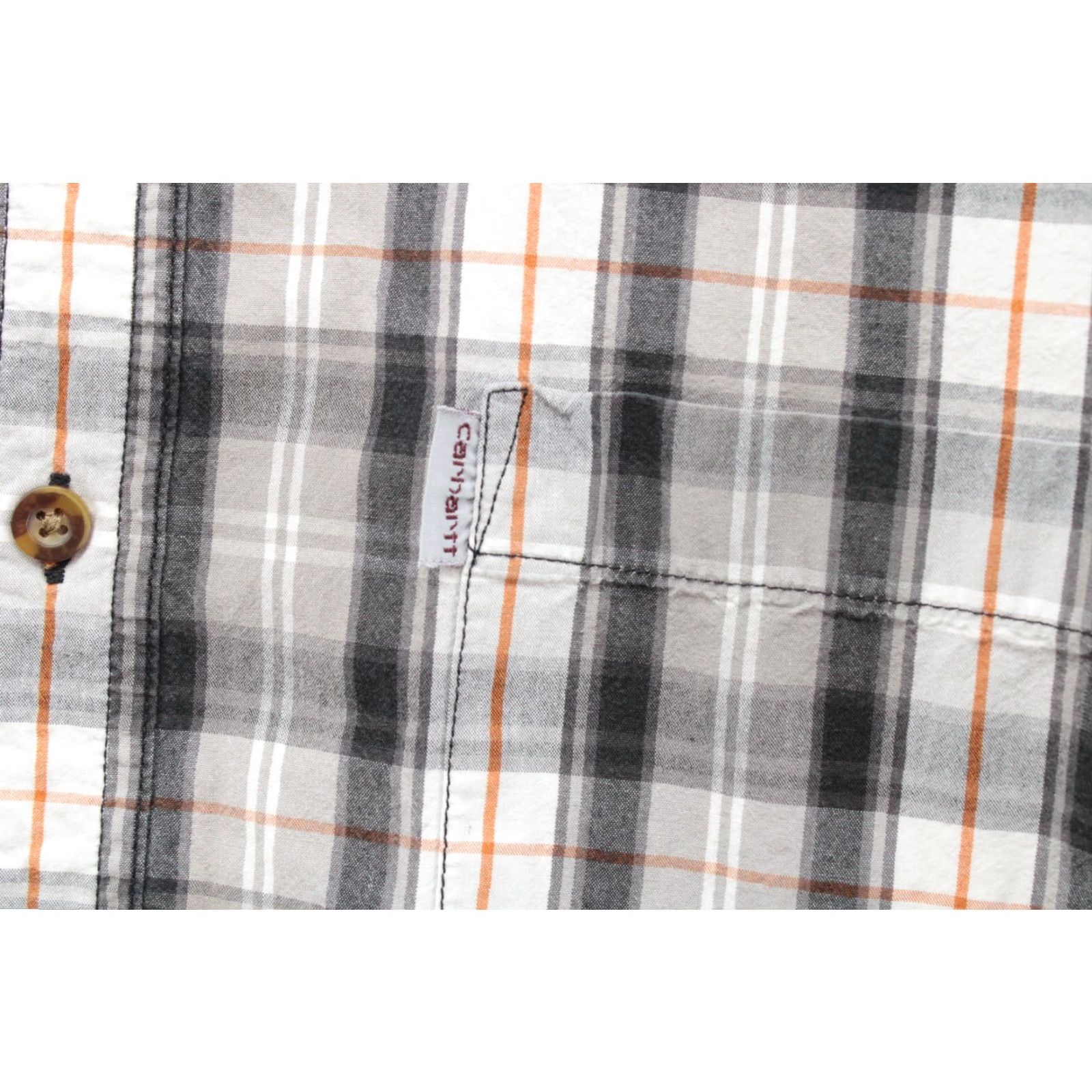 Carhartt Carhartt Shirt Mens 2XL Black Gray Plaid Relaxed Fit Short Sleeve Button-Up Work Size US XXL / EU 58 / 5 - 3 Thumbnail