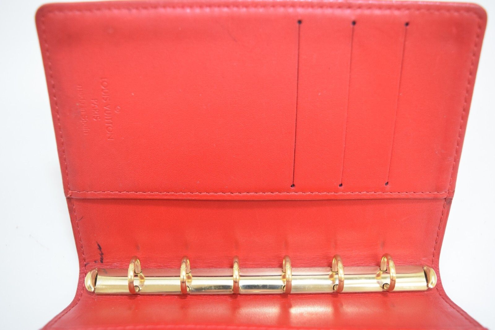 Louis Vuitton LV Agenda PM Day Planner Vernis Leather Red R21016 Size ONE SIZE - 9 Thumbnail