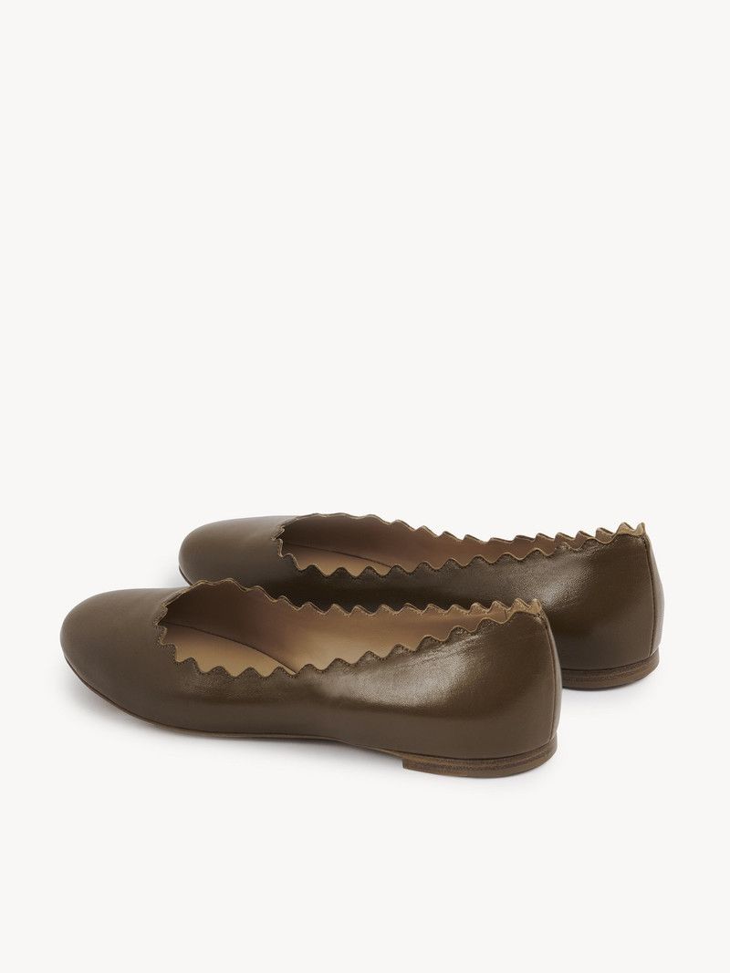 Chloe o1loc1c10226 Lauren Ballerinas in Olive Size US 8 / IT 38 - 4 Thumbnail