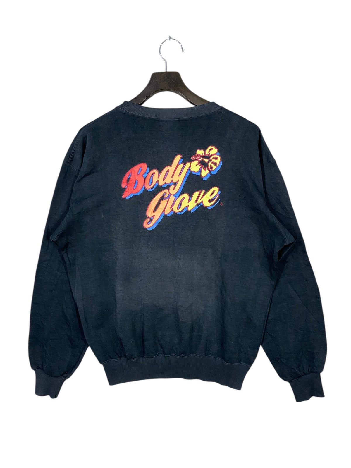 Body Glove Vintage 90s body glove sweatshirt back hit distressed Size US L / EU 52-54 / 3 - 1 Thumbnail