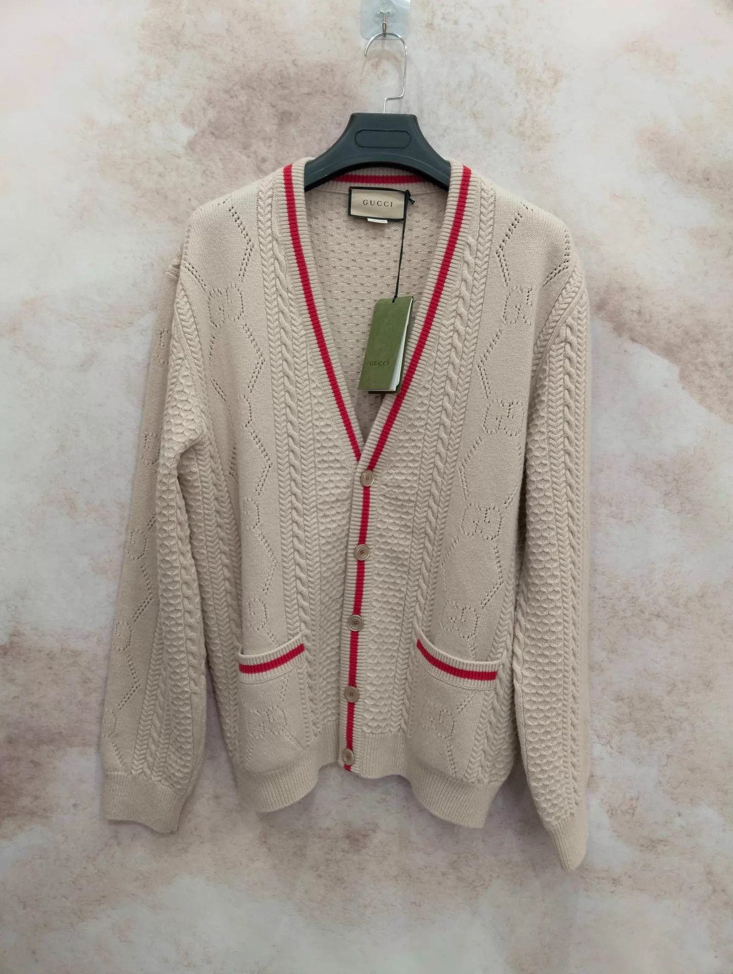 Gucci GUCCI Love Parade Striped V-neck LS Knit Cardi XL Size US XL / EU 56 / 4 - 1 Thumbnail