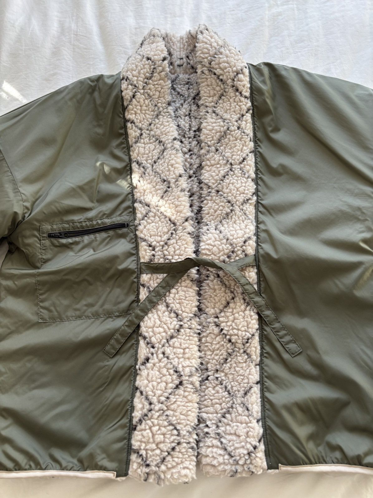 Kapital Kapital Do-Gi Sashiko Boa Fleece Kesa Jacket Size US XL / EU 56 / 4 - 13 Thumbnail