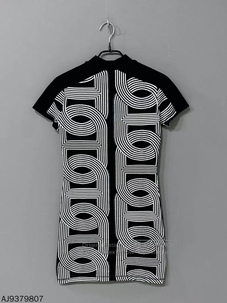 Hermes Hermes Black and White Zippered Pig Nose Dress Size XXS / US 00 / IT 34 - 2 Thumbnail