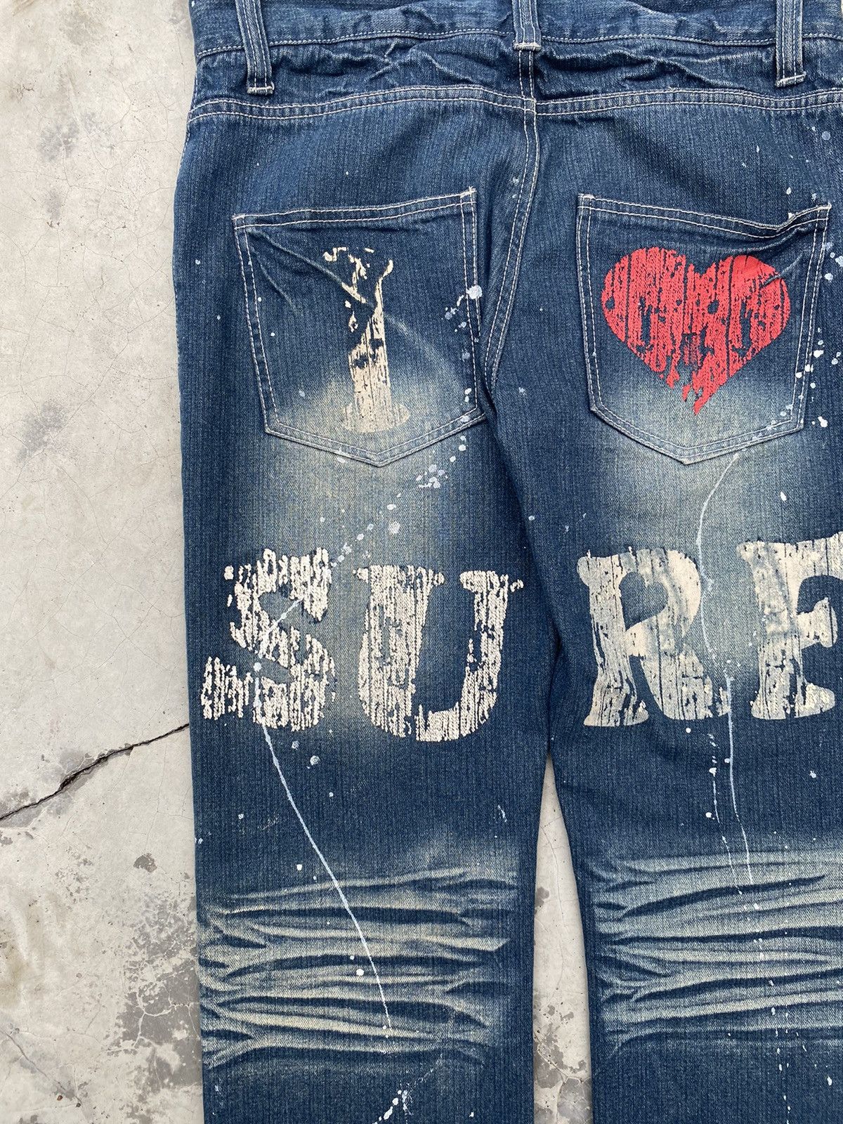 Japanese Brand × Jungles × Vintage Vintage Jungle Storm Patch Denim Jeans Slim fit Size US 34 / EU 50 - 11 Thumbnail