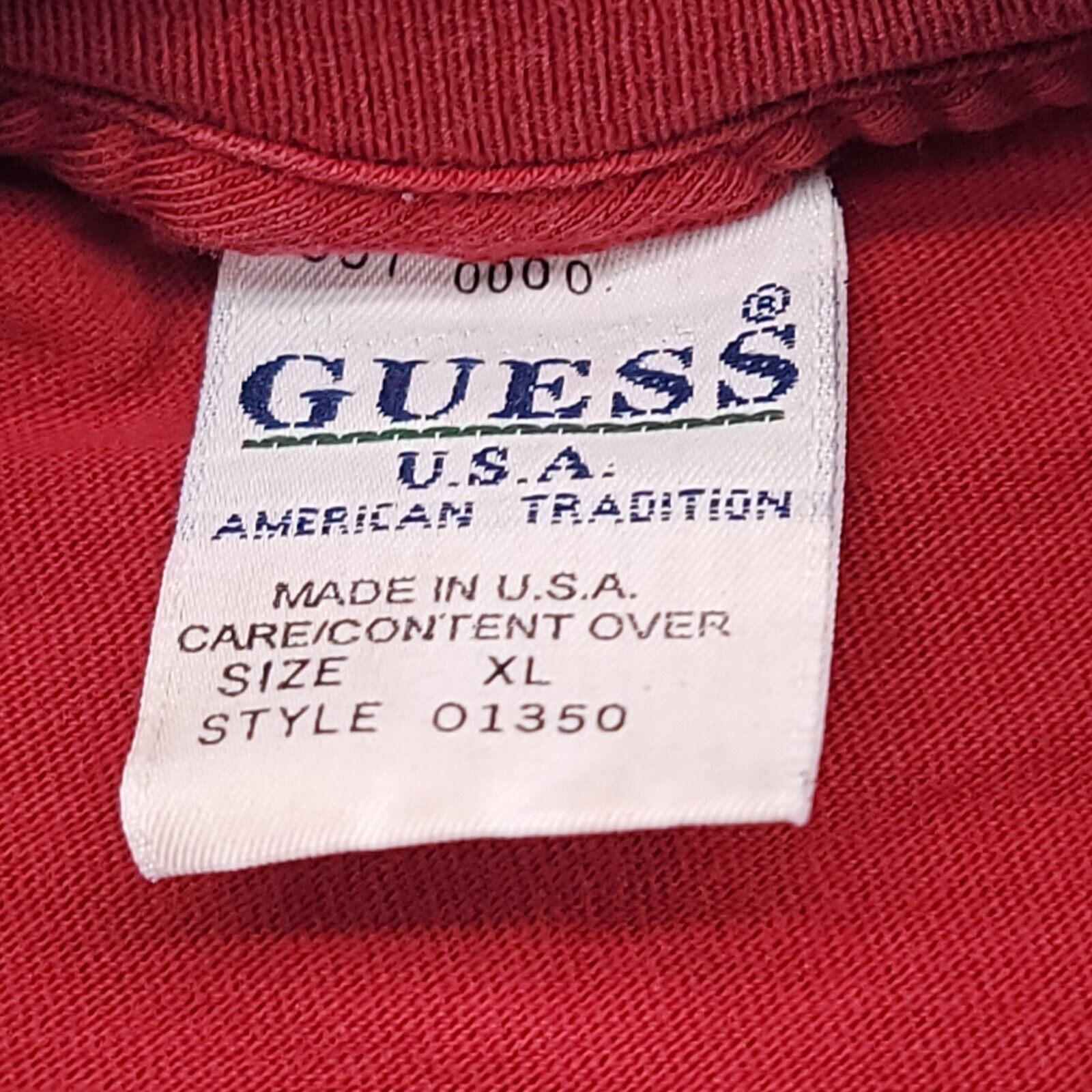 Guess Guess Casual Graphic T Shirt Mens Size Extra Large XL Red Size US XL / EU 56 / 4 - 3 Thumbnail