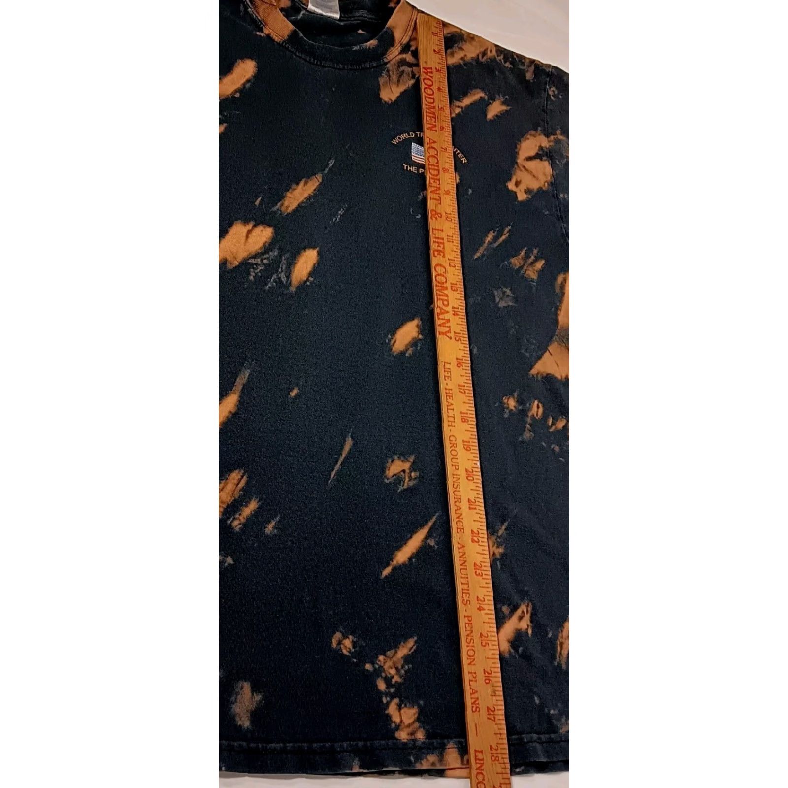 Gildan VINTAGE Gildan USA Military T-Shirt Large Bleach Dye 911 World Trade Center Pentagon Bombers 3 Wise Men Black Men Size US L / EU 52-54 / 3 - 7 Thumbnail