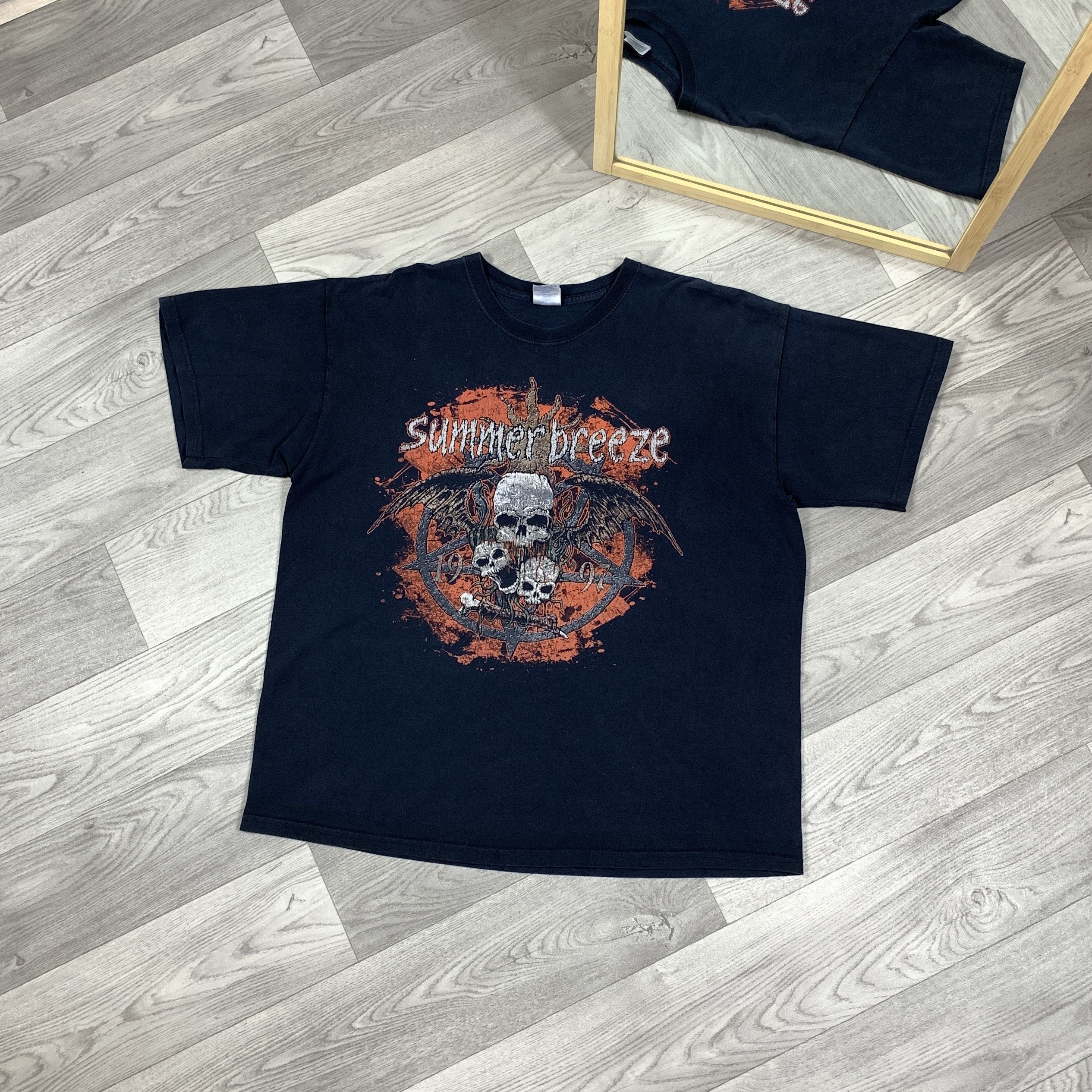 Vintage Vintage Summer Breeze 90s Graphic Rock Band Black Tee Shirt Size US XL / EU 56 / 4 - 3 Thumbnail