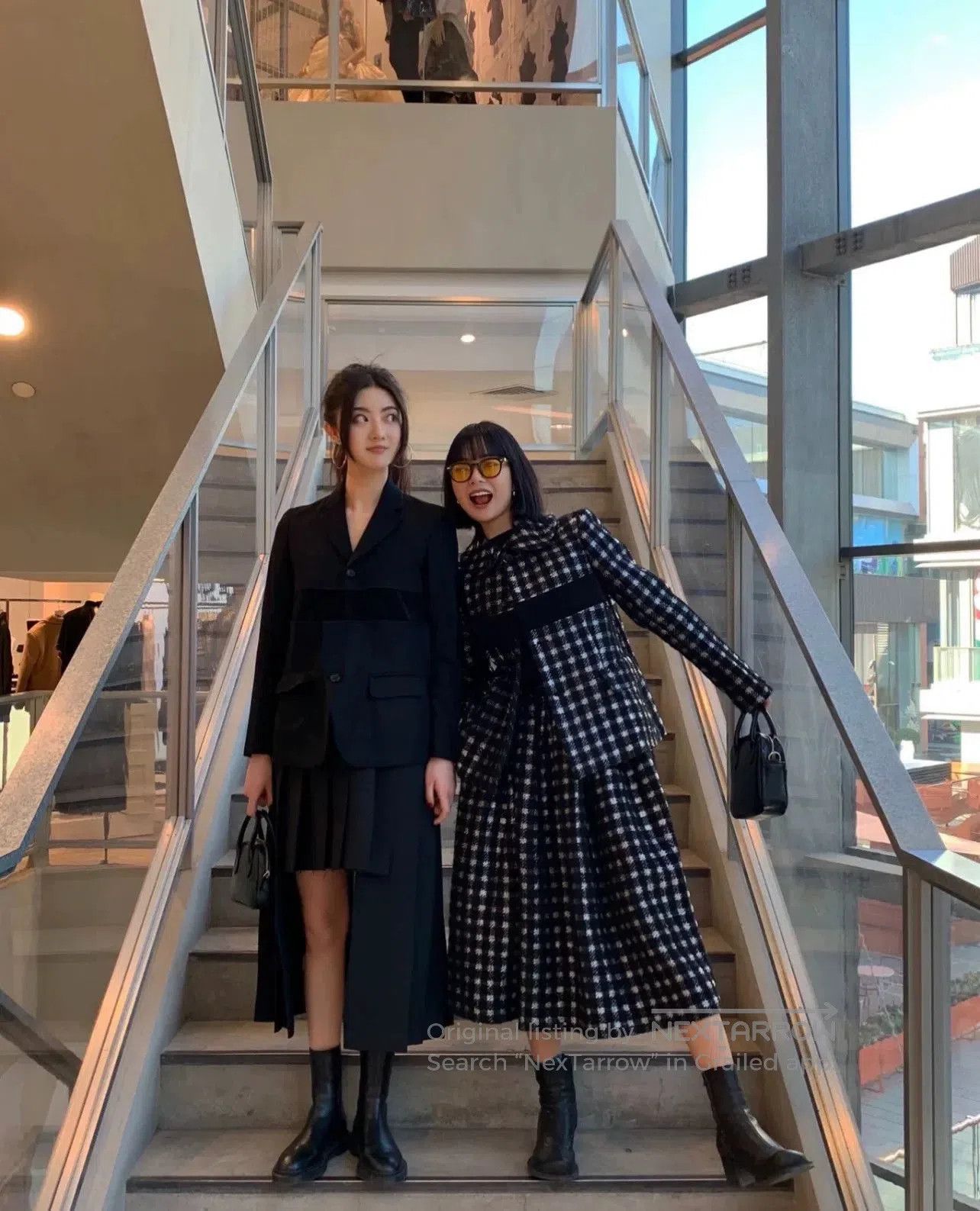 CDG by Comme des Garcons Black and White Plaid Wool Coat. Size XS / US 0-2 / IT 36-38 - 2 Thumbnail