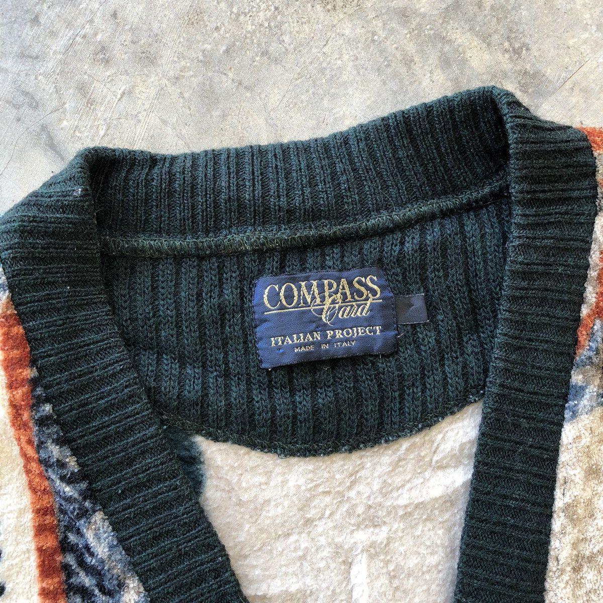Other COMPASS CARD Patchwork Wool Button Cardigan Sweater Size US M / EU 48-50 / 2 - 6 Thumbnail