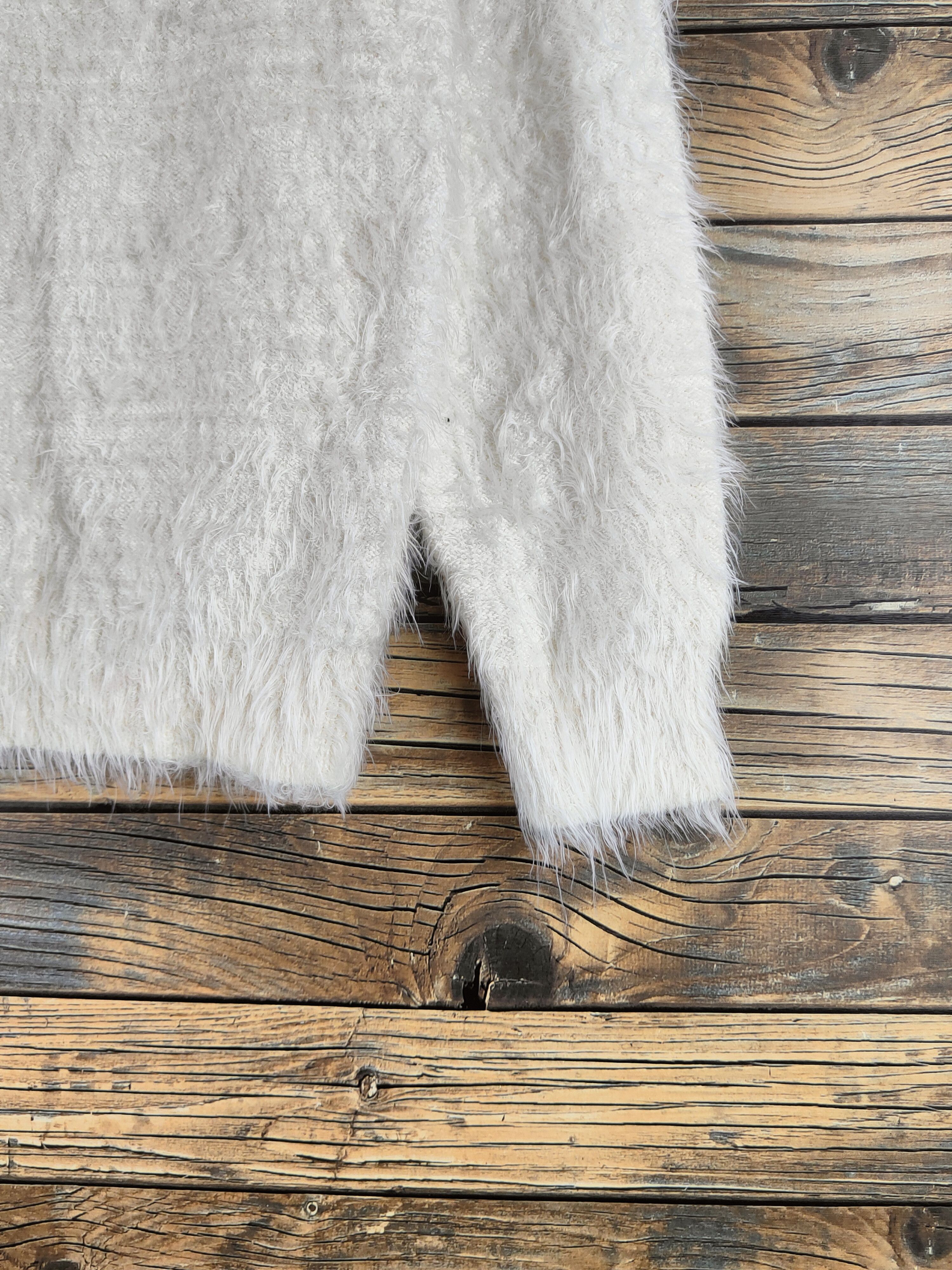 Japanese Brand DL Grove Cream Fur Mohair Knitwear #46-517 Size M / US 6-8 / IT 42-44 - 6 Thumbnail
