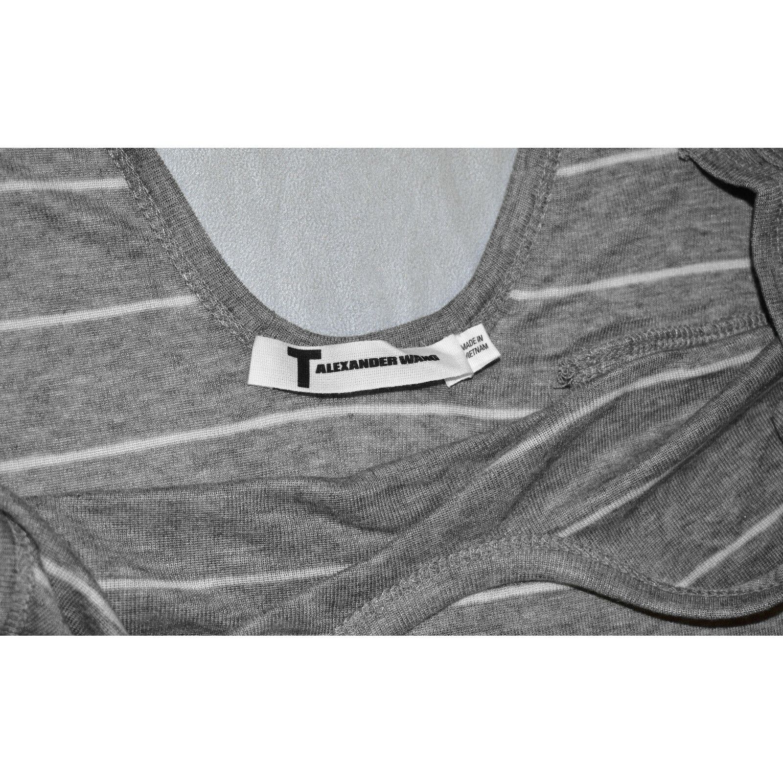 T by Alexander Wang NEW T ALEXANDER WANG Grey Striped Pocket Tank Top Sz XS Size XS / US 0-2 / IT 36-38 - 5 Thumbnail