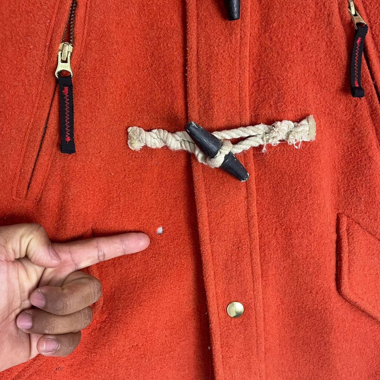 Ne-Net Vintage Né-net Hooded Duffle Coat Burnt Orange Wool Jacket Size M / US 6-8 / IT 42-44 - 12 Thumbnail