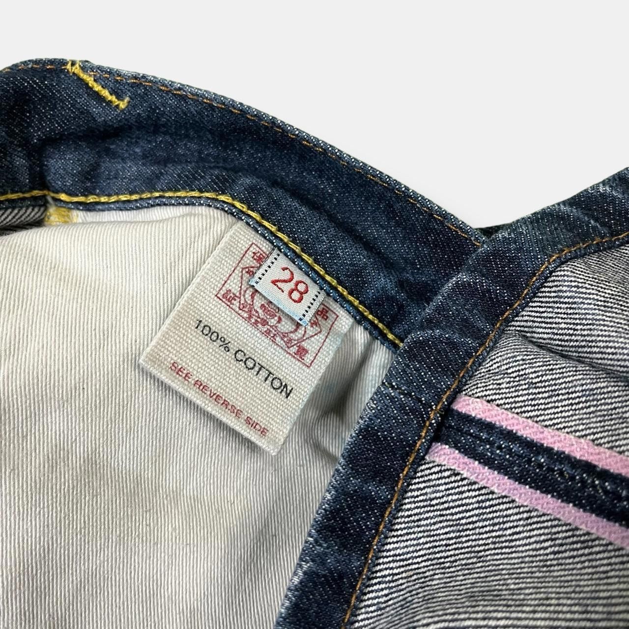 Evisu Evisu Women's Blue and Pink Jeans Size 29" - 4 Thumbnail