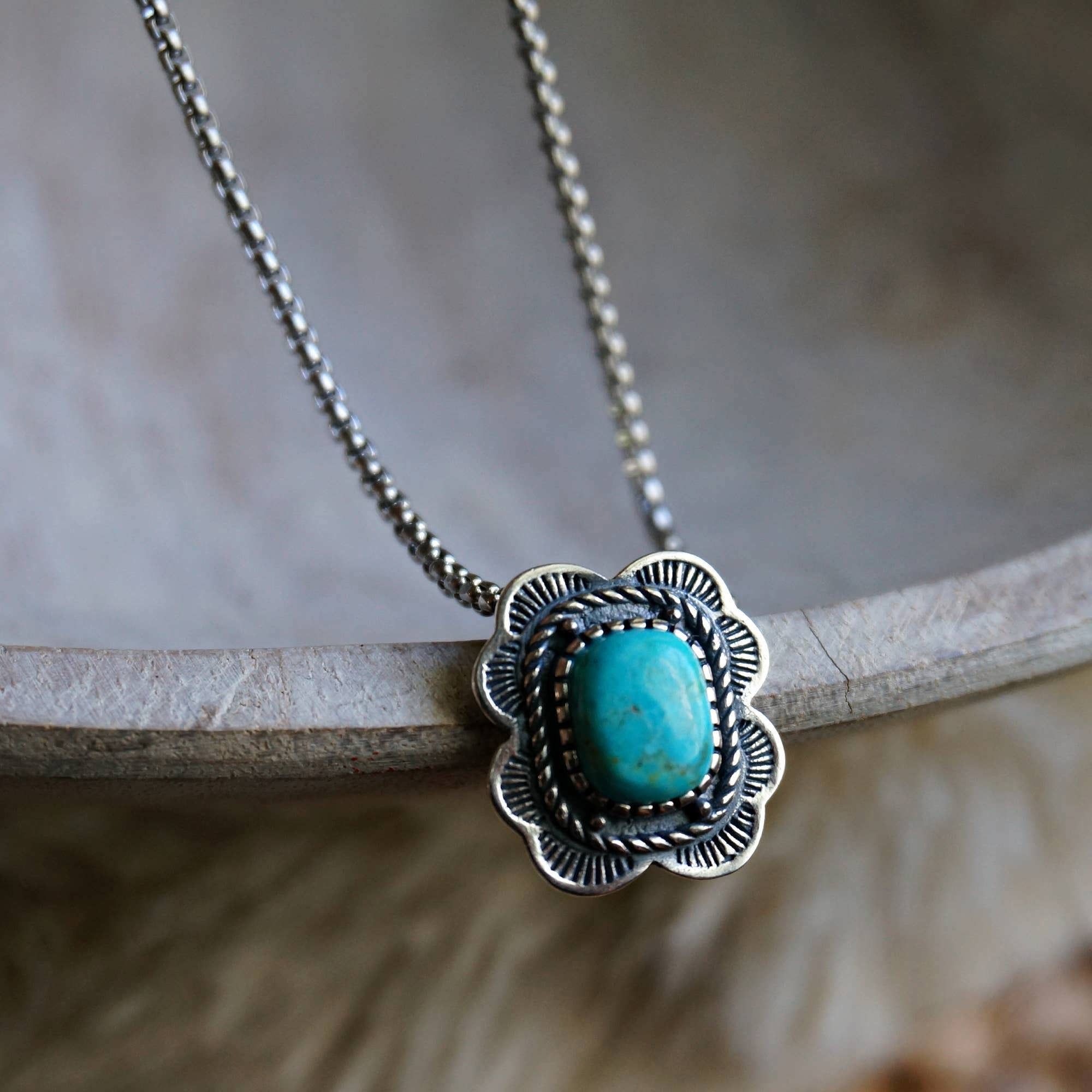 Other Turquoise Elegance: Sterling Silver Beaded Chain Necklace 16 Size ONE SIZE - 4 Thumbnail