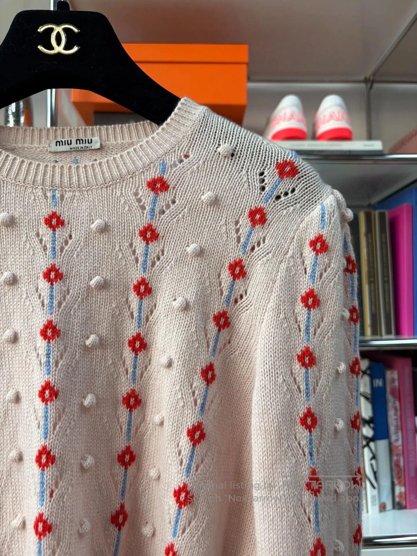 Miu Miu Miu Miu 3D Floral Pink Knit Top. Size S / US 4 / IT 40 - 3 Thumbnail