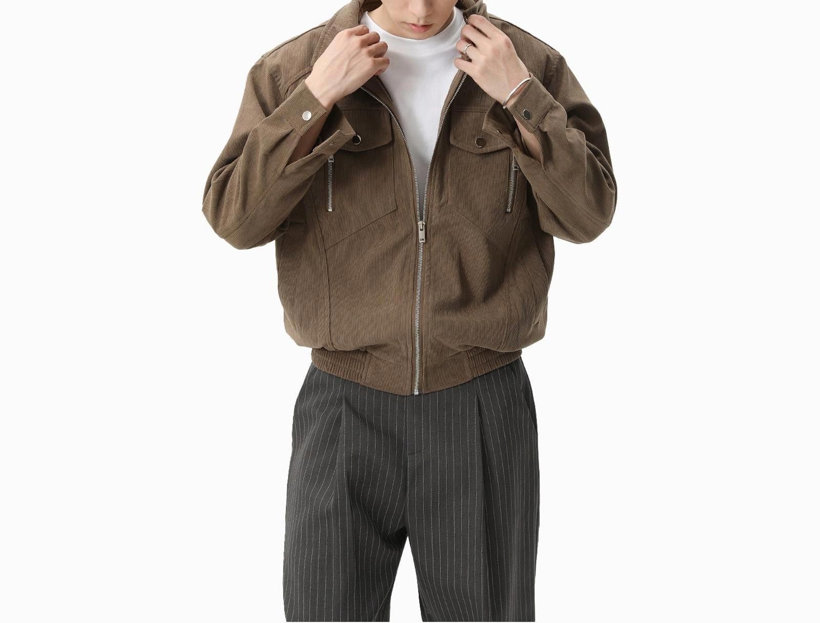 Vintage Utility Jacket with Zip Pockets, Casual Fit Size US M / EU 48-50 / 2 - 6 Thumbnail