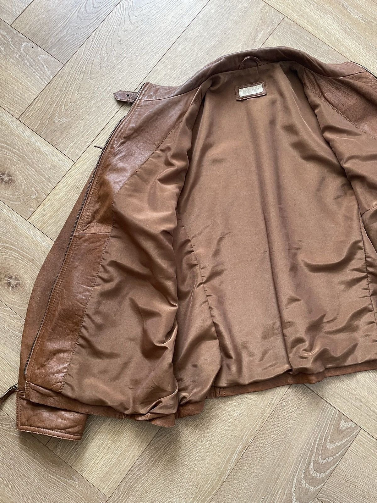 Vintage Brown Retro 90s Genuine Real Leater Bomber Punk Rock Metal Size US M / EU 48-50 / 2 - 11 Thumbnail