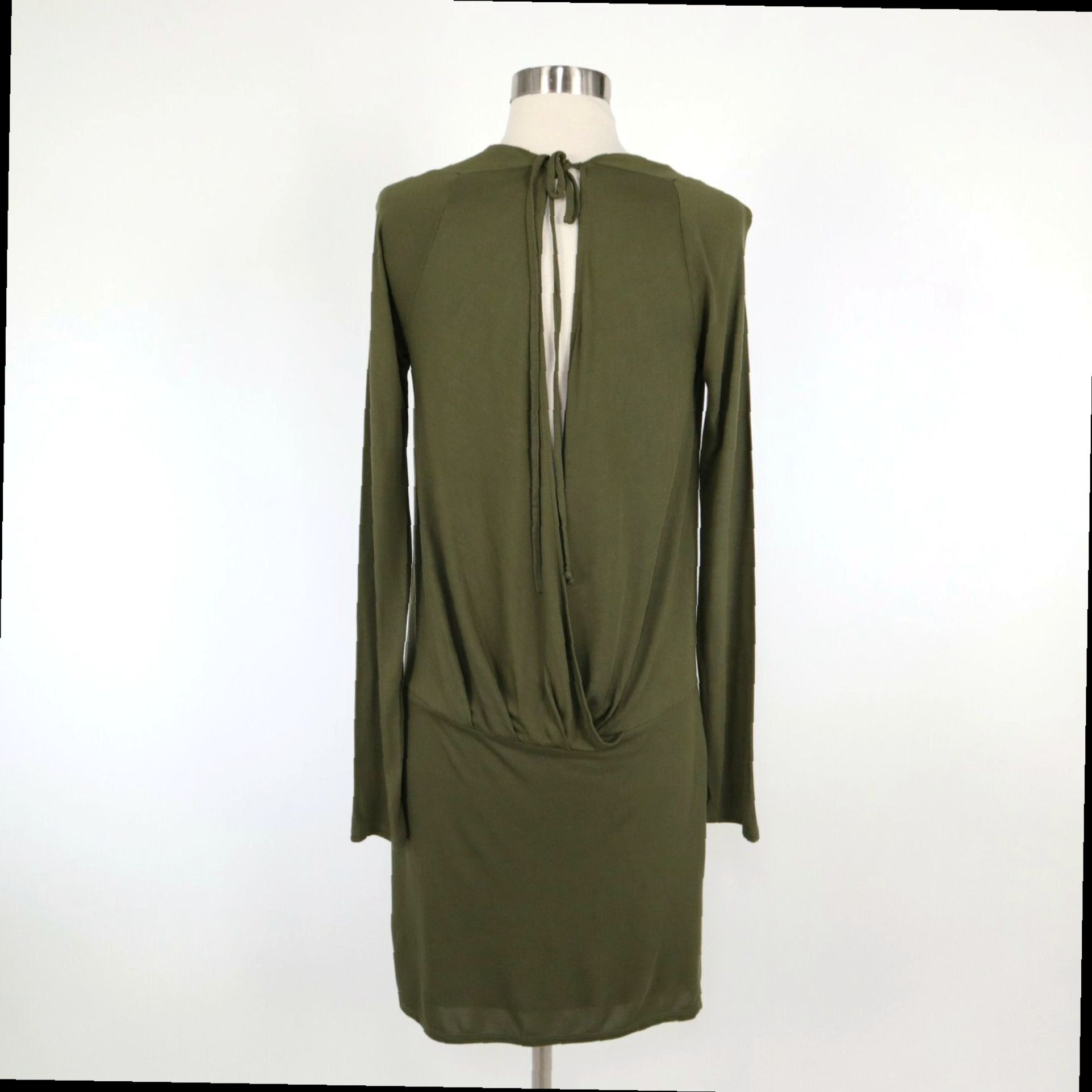 Haute online Hippie Cowl Drape Front Wrap Silk Dress