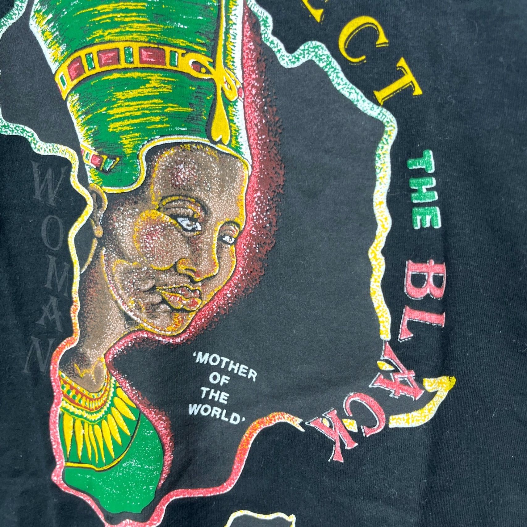 Fruit Of The Loom VINTAGE African Woman Respect The Black Pride Single Stitch T-Shirt XL XL Black Men T-Shirt 90s Men’s Shirts Size US XL / EU 56 / 4 - 5 Thumbnail
