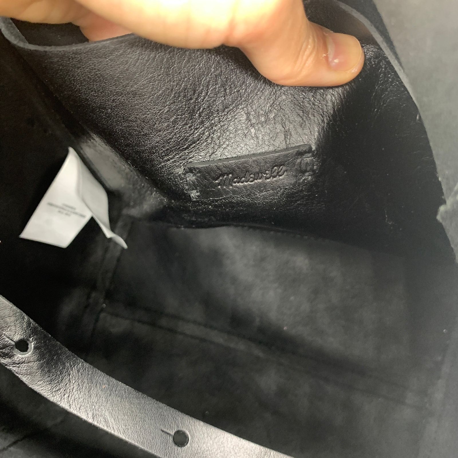Madewell Madewell Womens Leather Tote Black Purse 14" Handbags Size ONE SIZE - 5 Thumbnail
