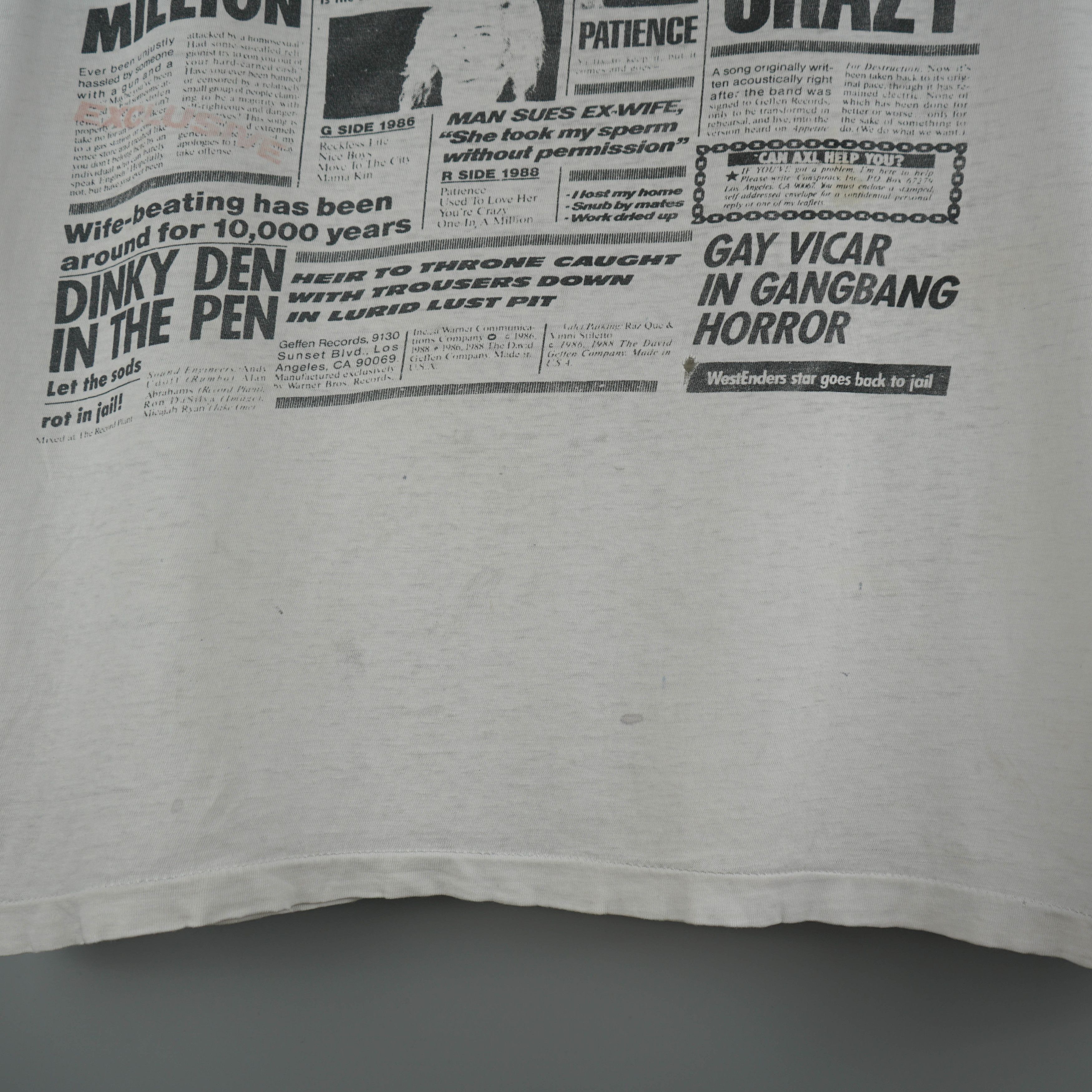Band Tees × Vintage Vintage 1988 Guns N Roses Lies T-Shirt Size US XL / EU 56 / 4 - 3 Thumbnail